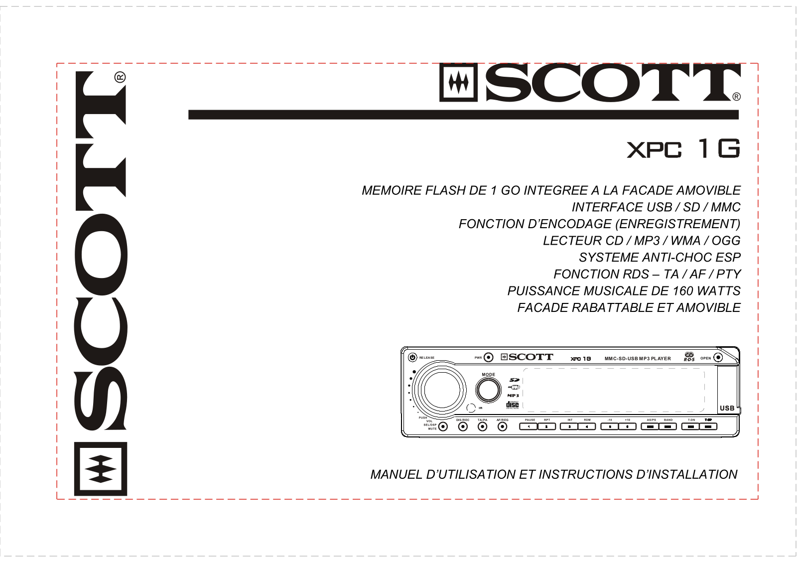 SCOTT XPC 1G User Manual