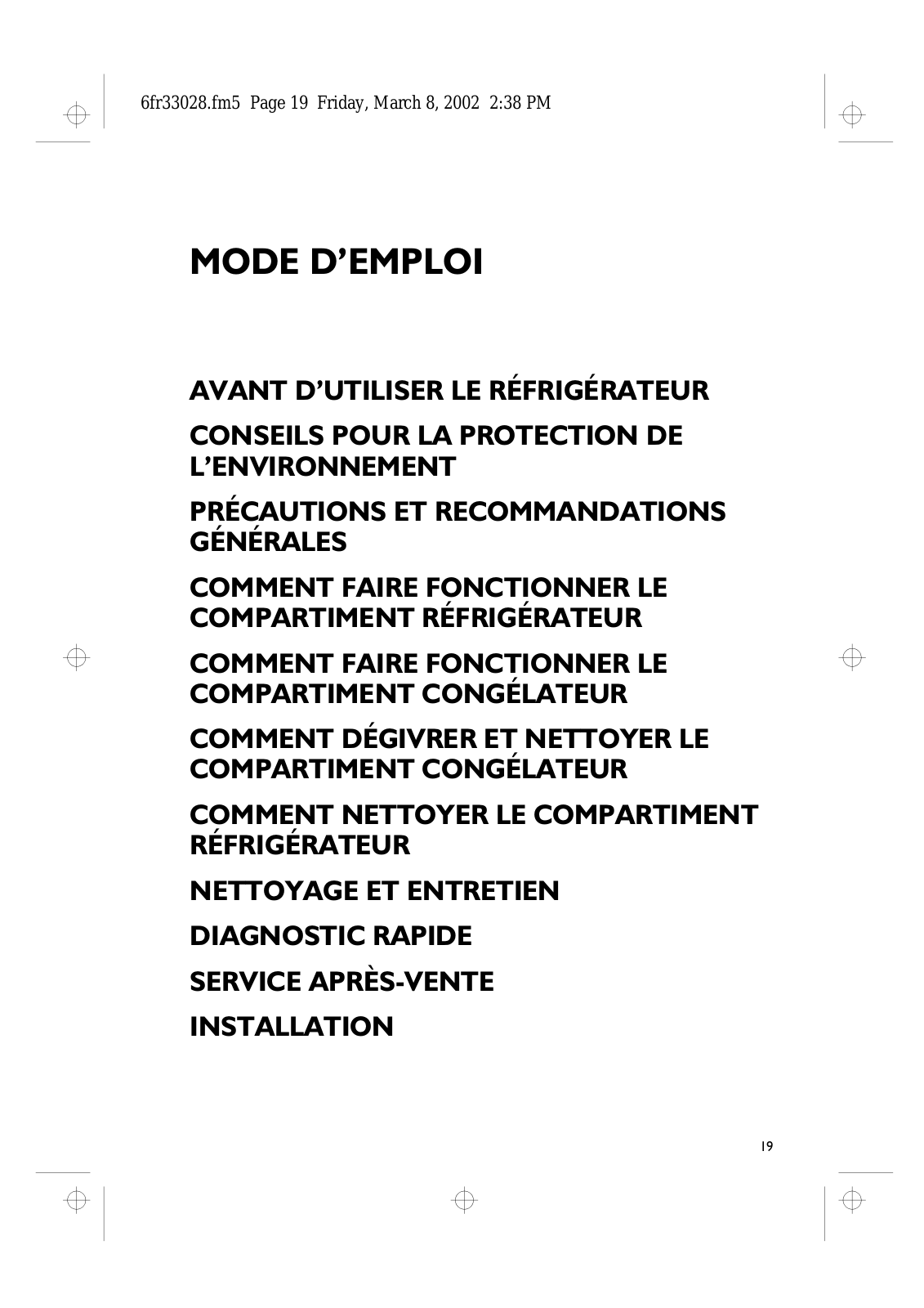 Whirlpool ACR, CFS 300 S, ARL 644/H, ARL 840/G, DPB 22 User Manual