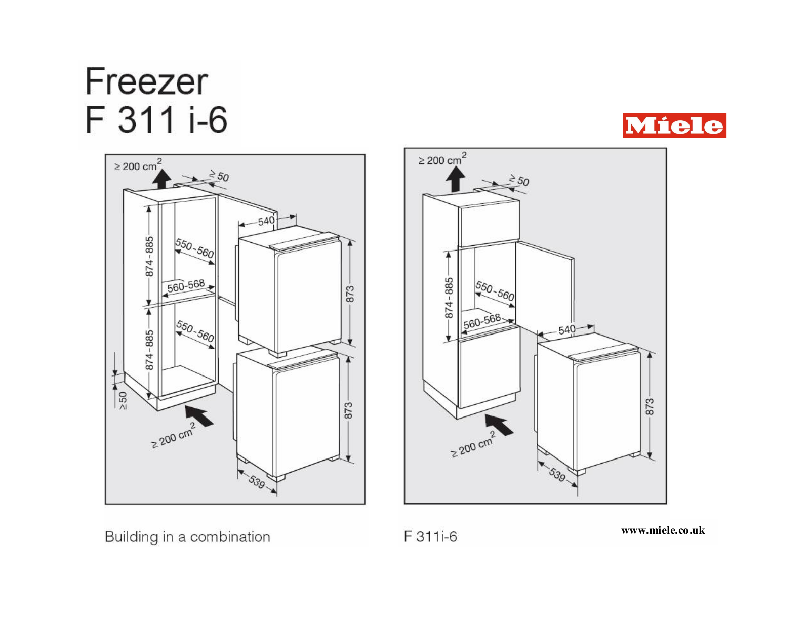 Miele F 311 User Manual