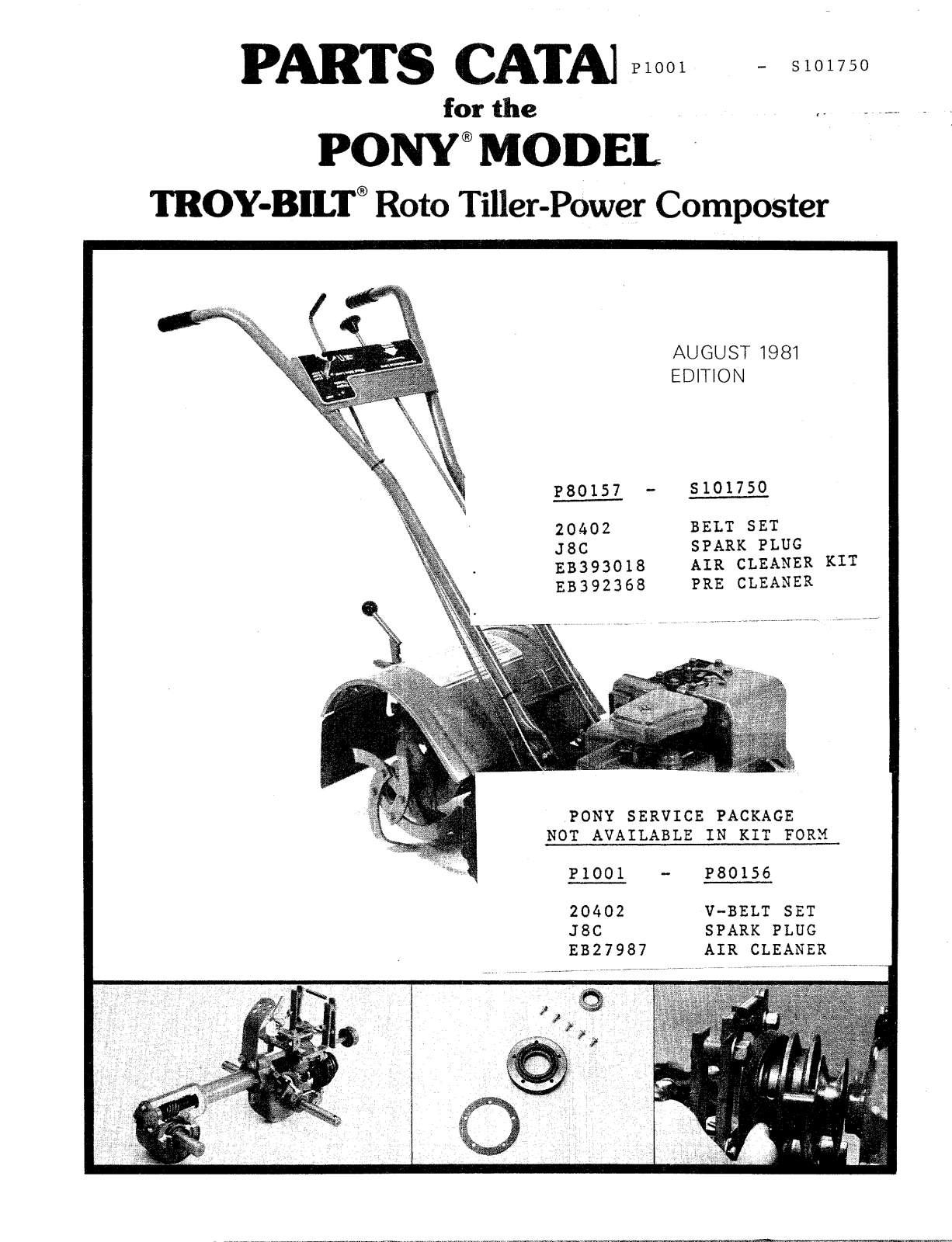 yard-man 20460, 20458, 20461, 2055-8, 2057-0 PARTS MANUAL