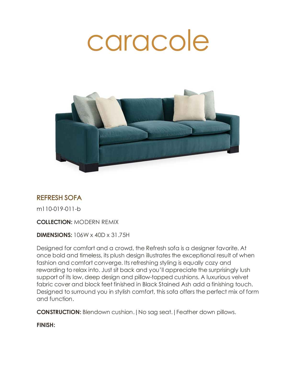 Caracole Modern CRQL1390 Specification - ManualMachine.com