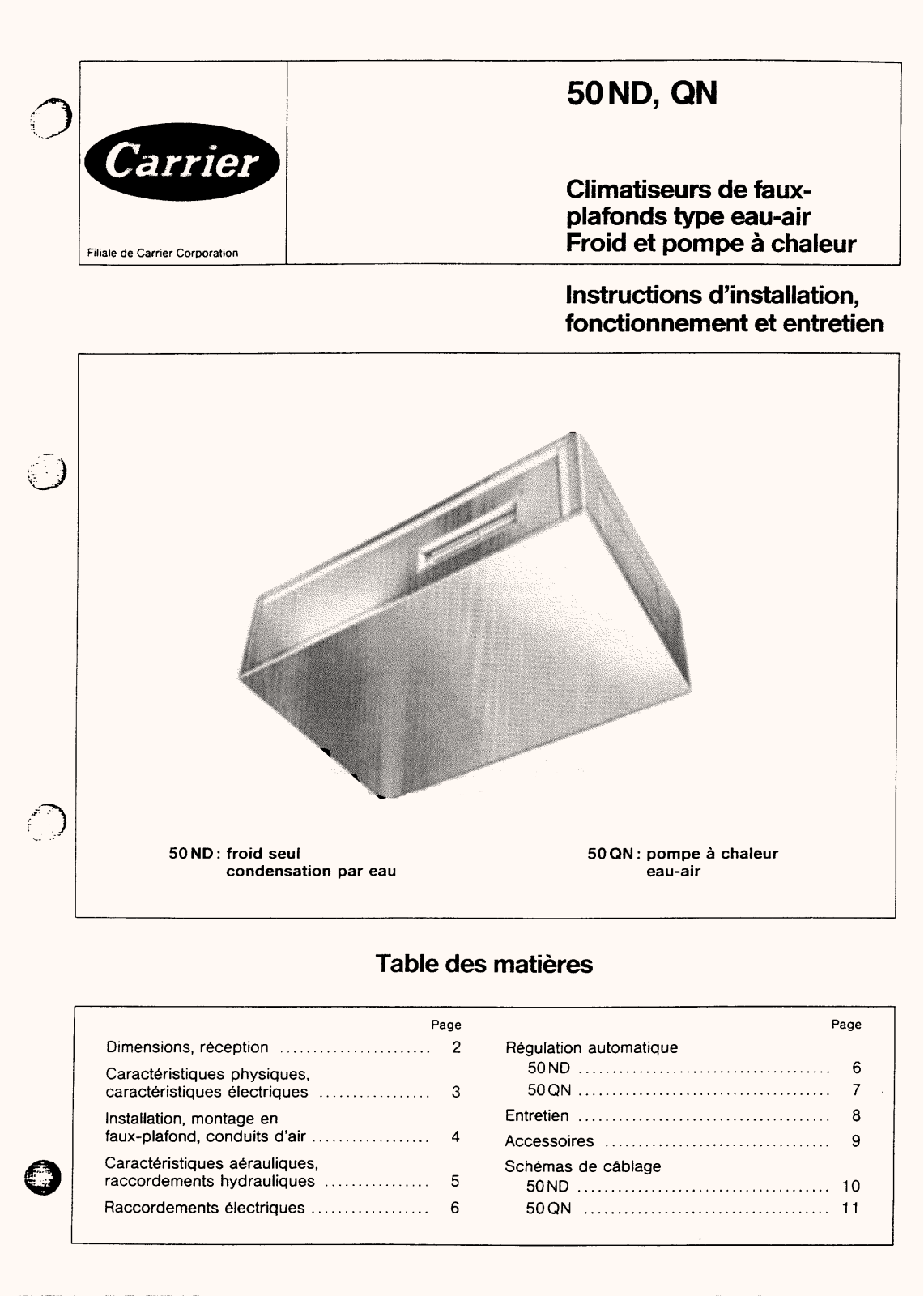 Carrier 50QNIOM User Manual