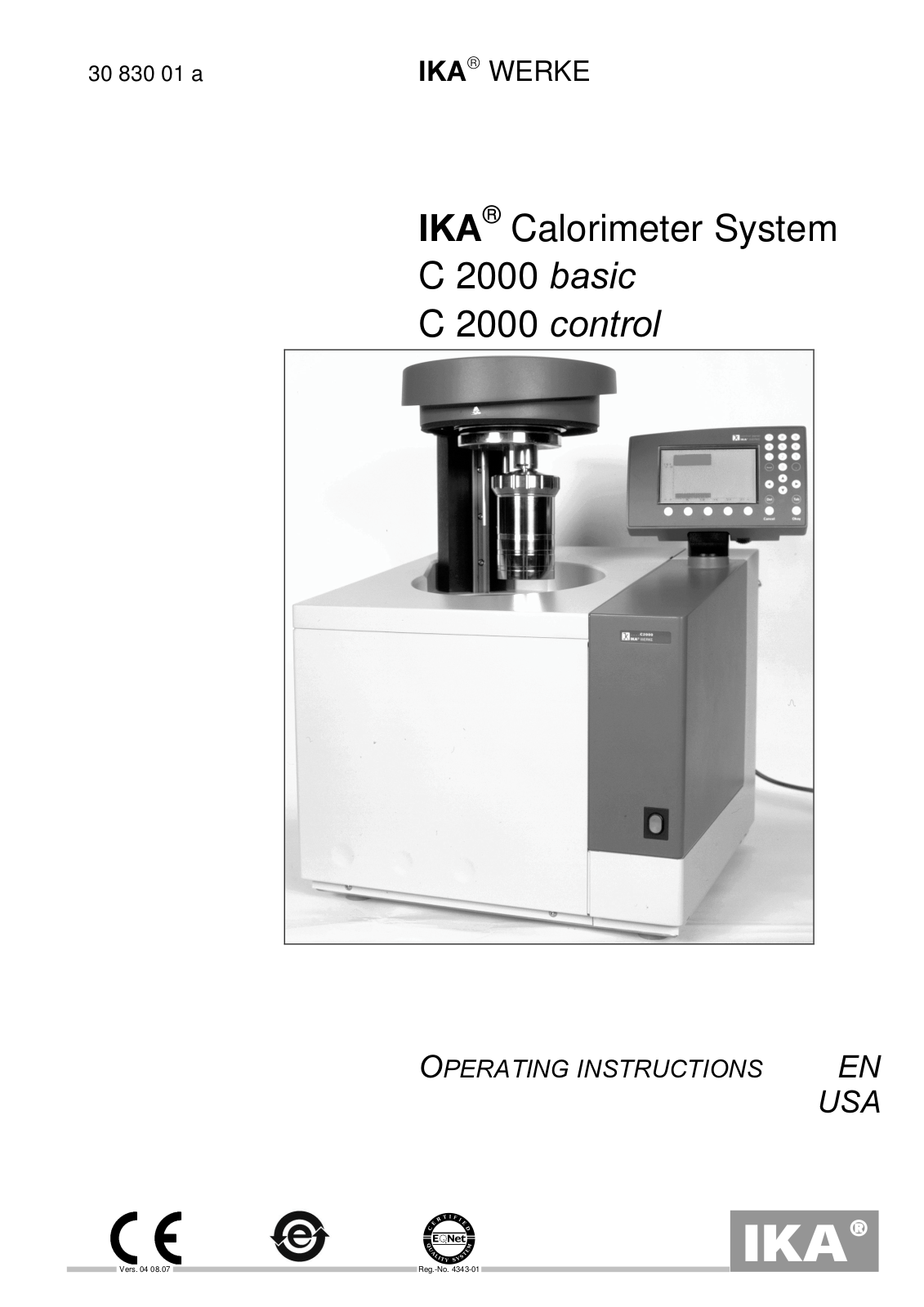 IKA C 2000 User Manual