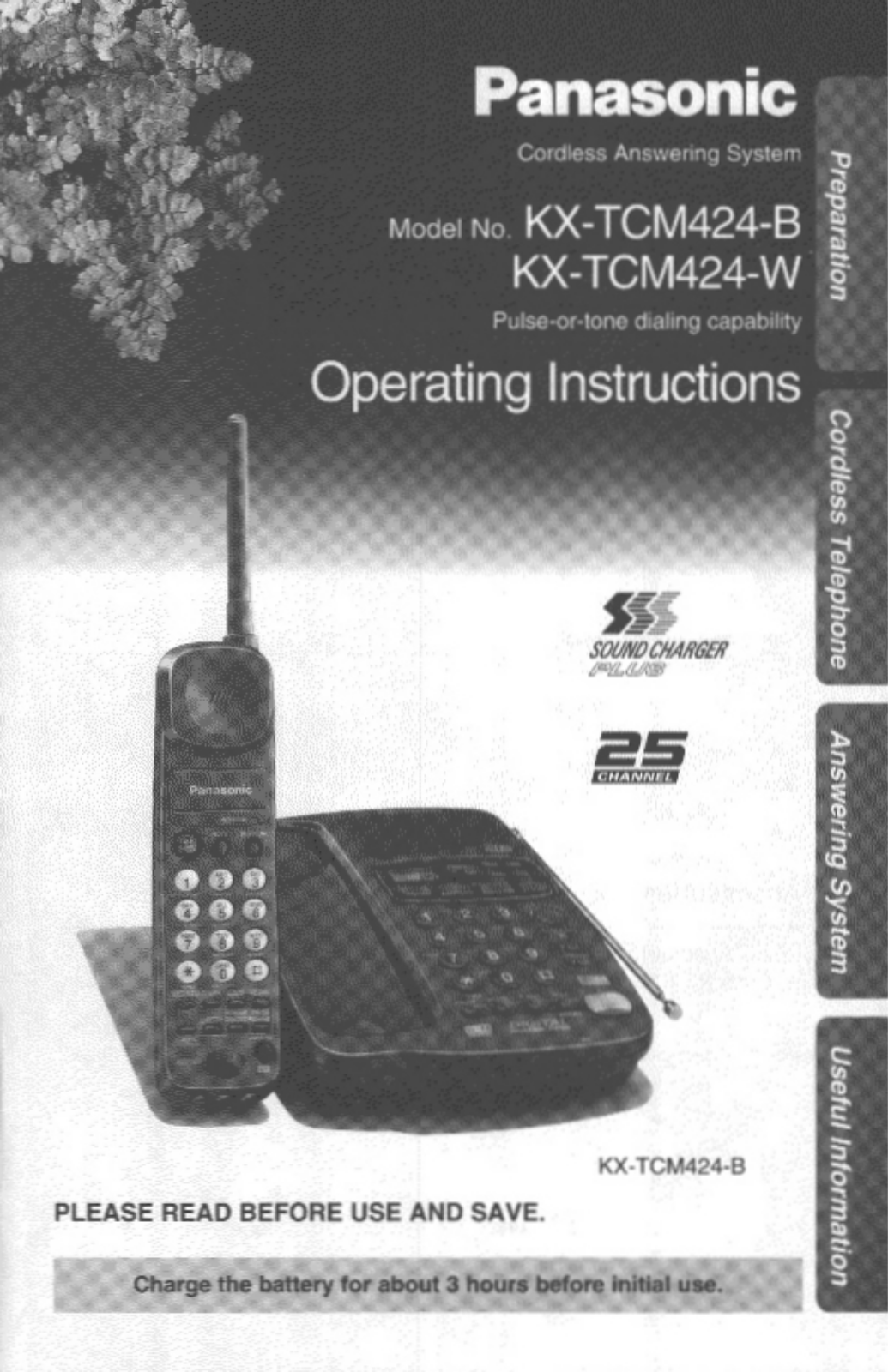 Panasonic KX-TCM424-B User Manual
