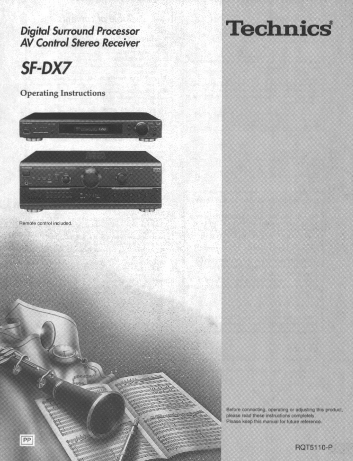 Panasonic SFDX7 User Manual
