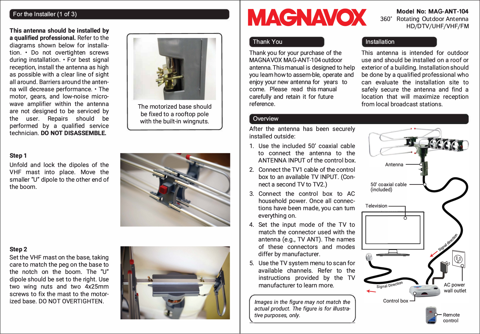 Magnavox MAG-ANT-104 Quick Start Manual