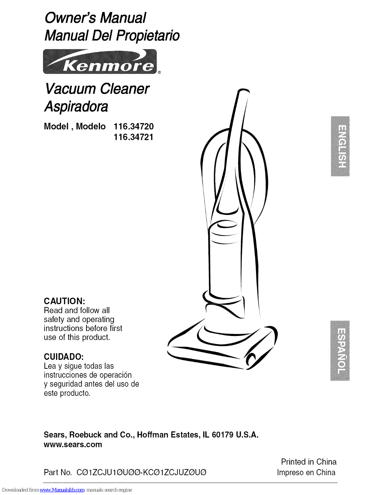 Kenmore 116.34720, 116.34721 Owner's Manual - ManualMachine.com