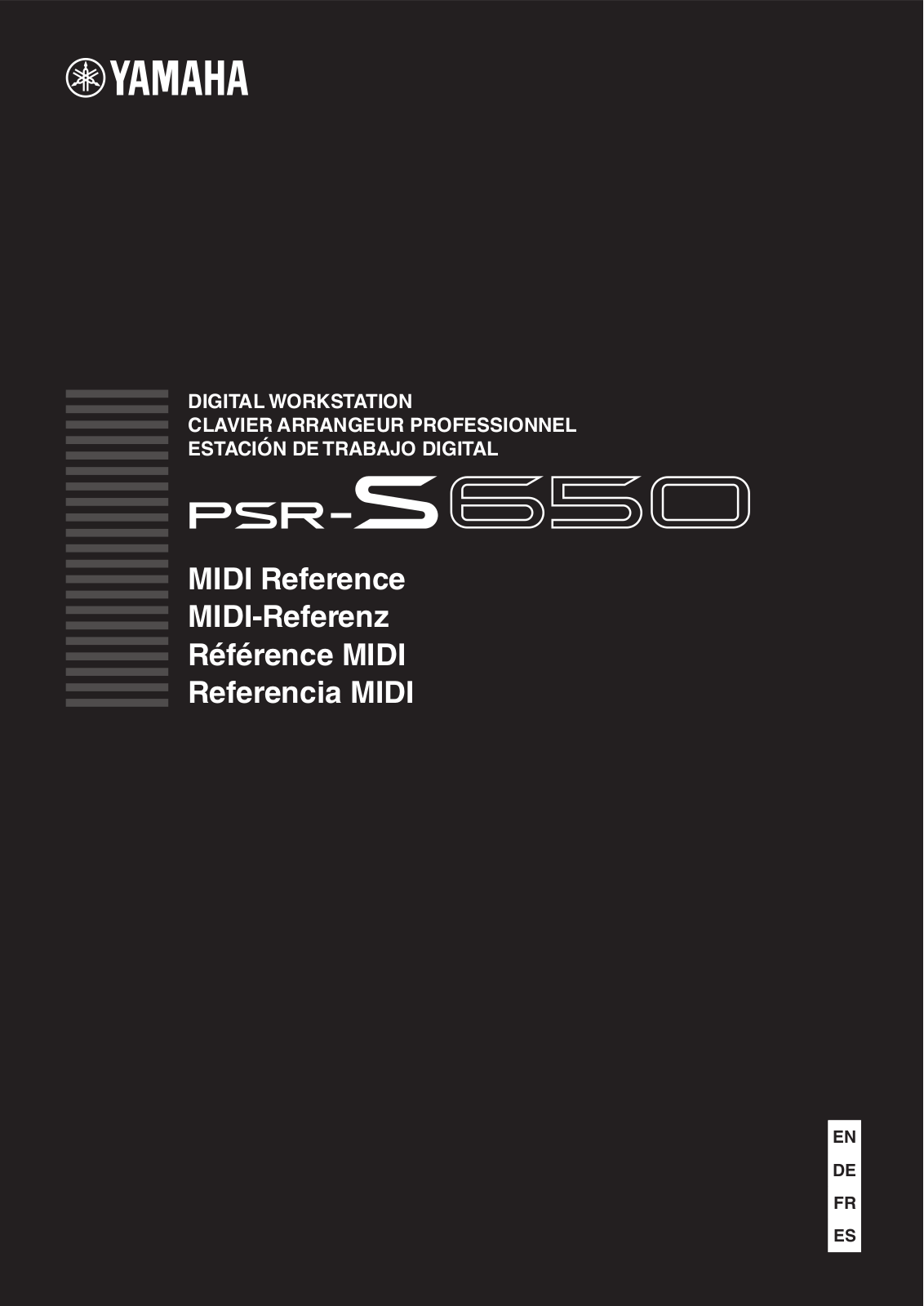 Yamaha PSR-S650 Reference Manual