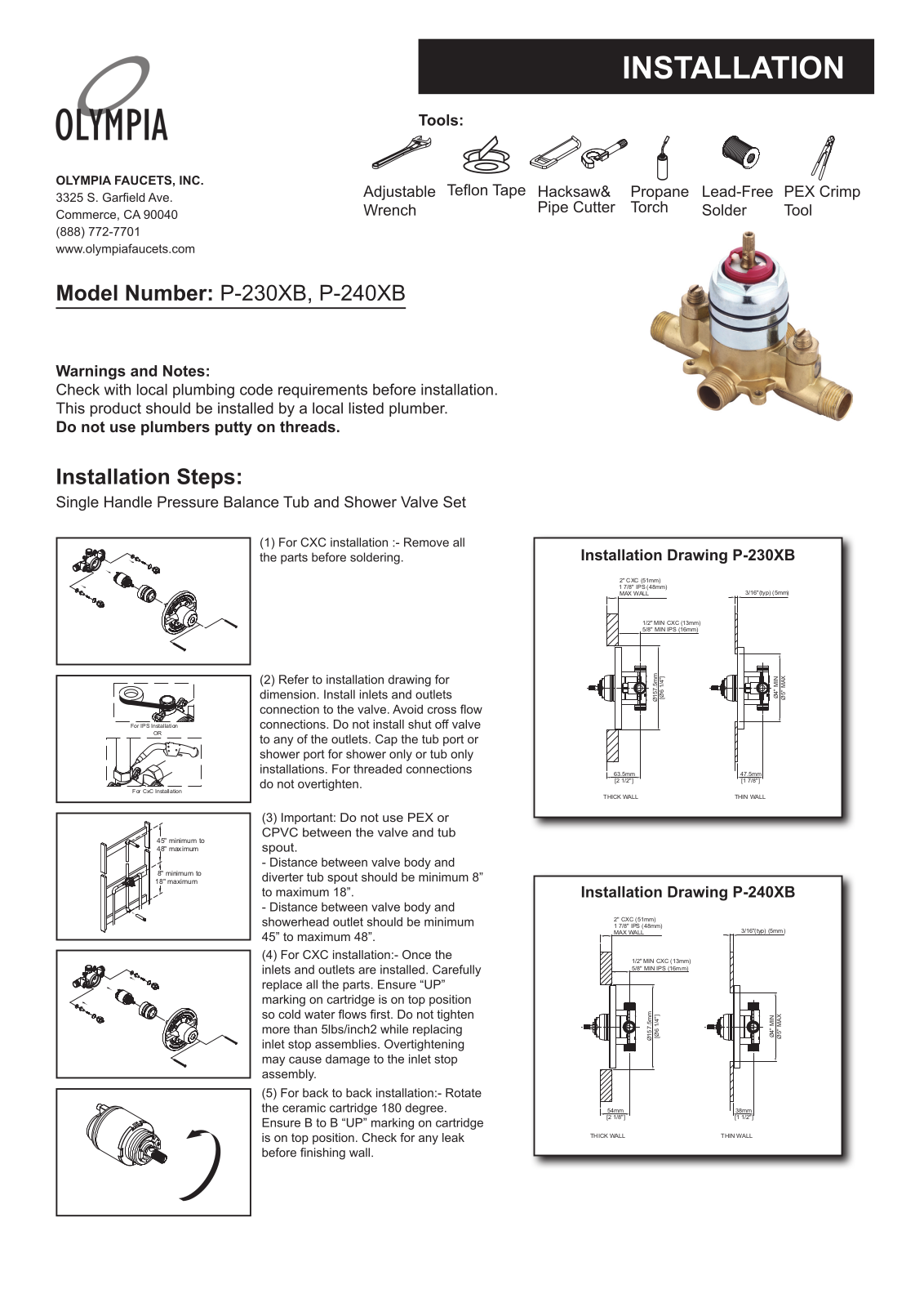 Olympia P-230XB User Manual