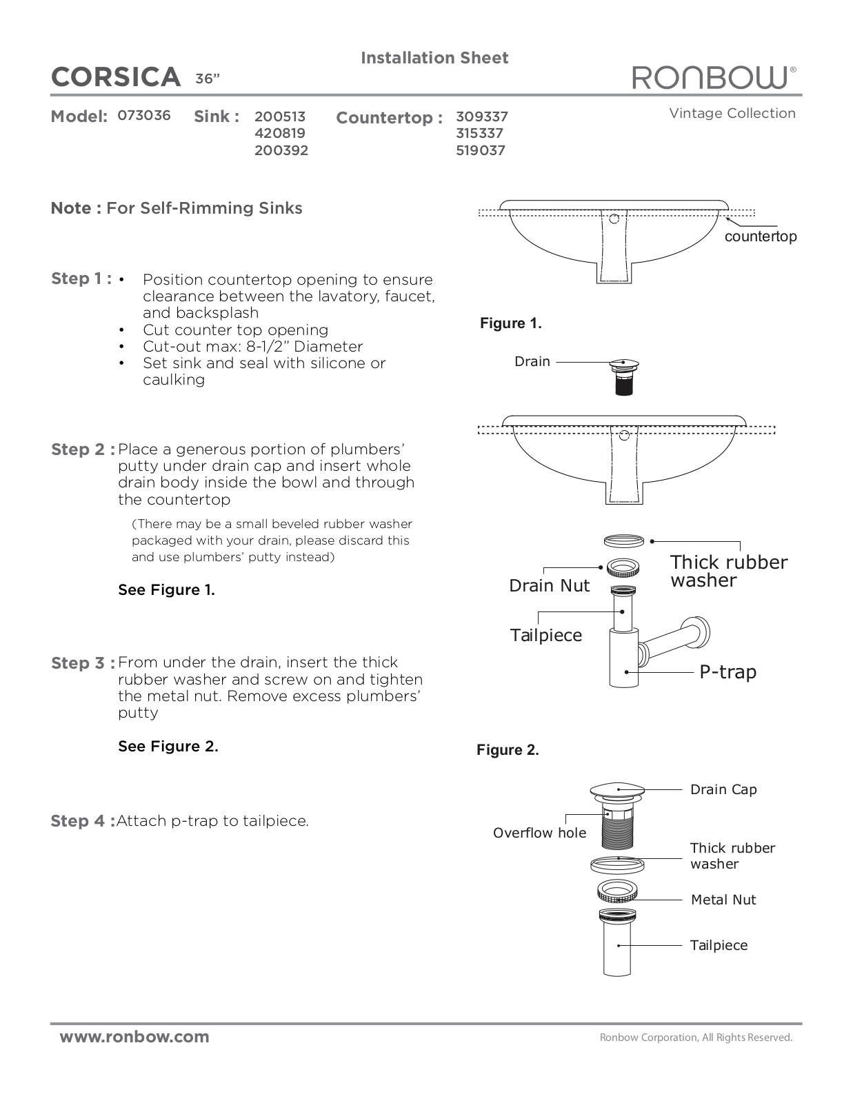 Ronbow Corsica User Manual