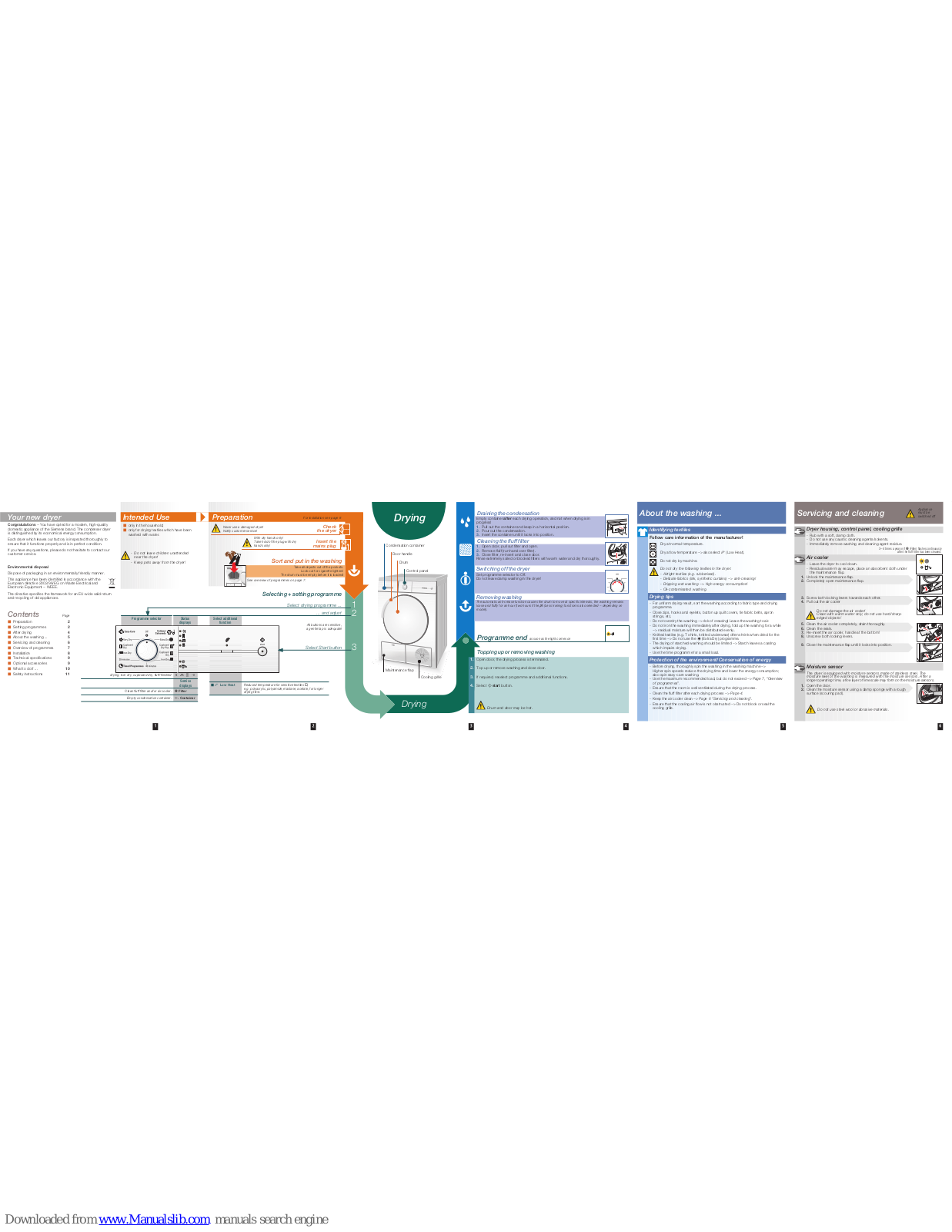 Siemens Dryer, WT44E100ME Operating And Installation Instructions