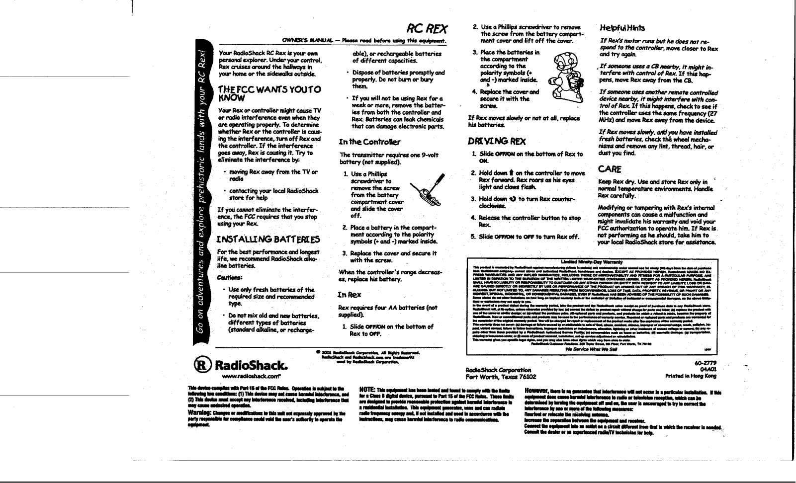 Radio Shack 6002779 User Manual