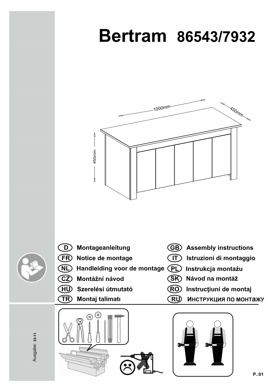 Home affaire Bertram Assembly instructions