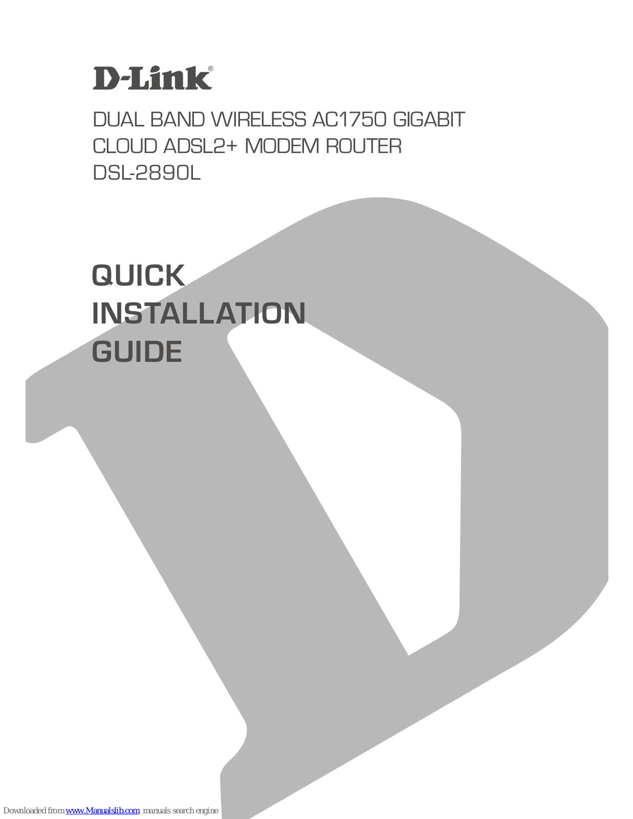 D-Link DSL-2890L Quick Installation Manual