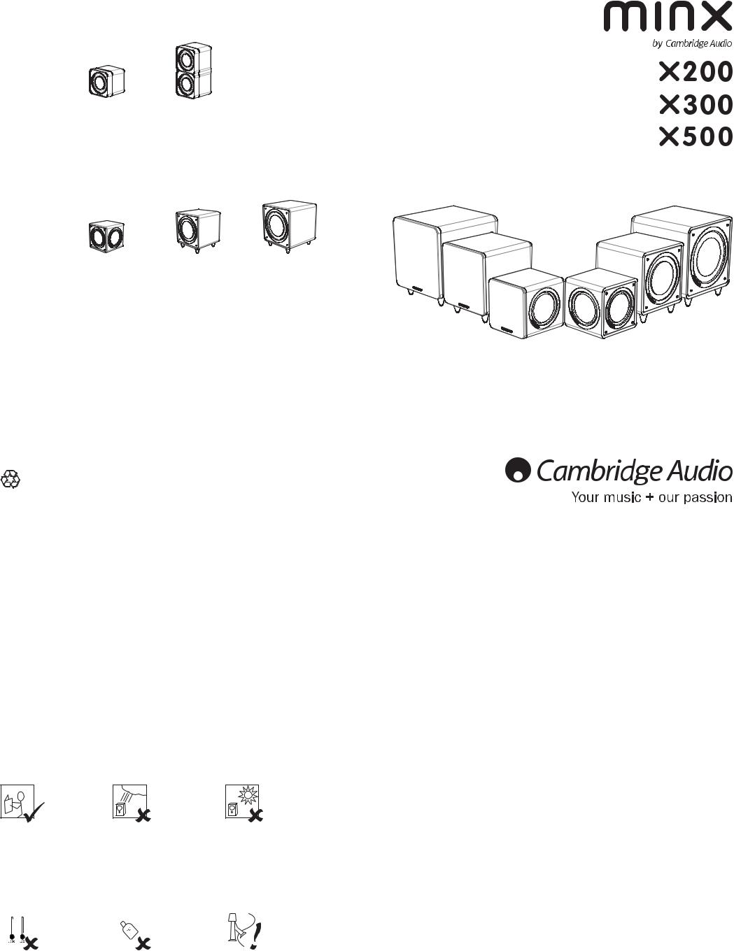 Cambridge audio Minx X300, Minx X200 User Manual