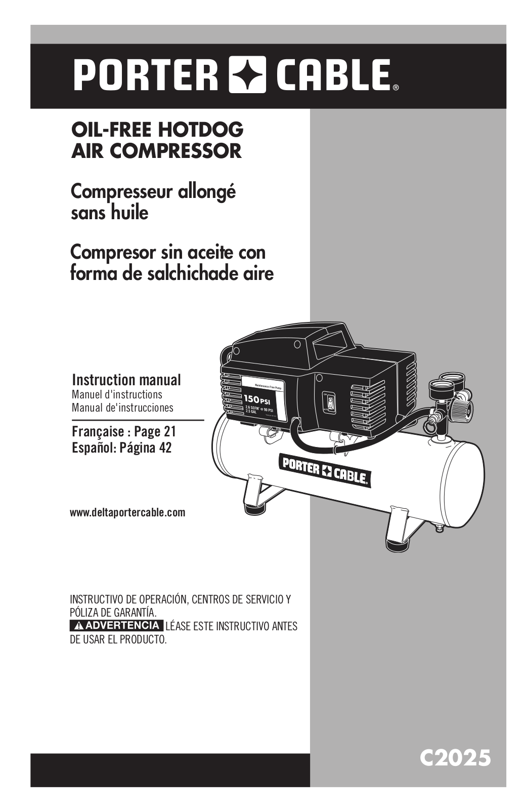 Porter-Cable C2025 User Manual