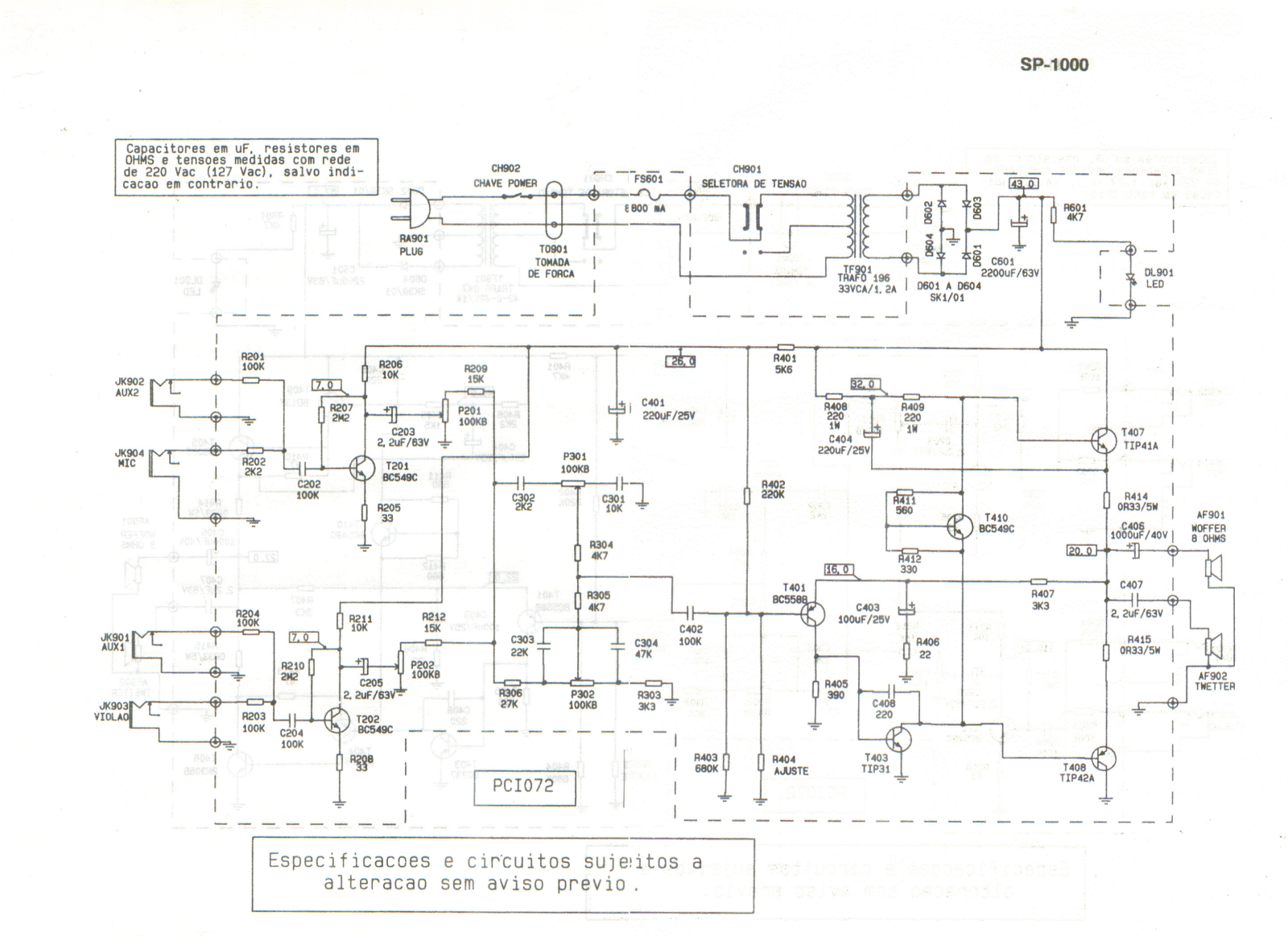 FRAHM SP-1000 Schematic