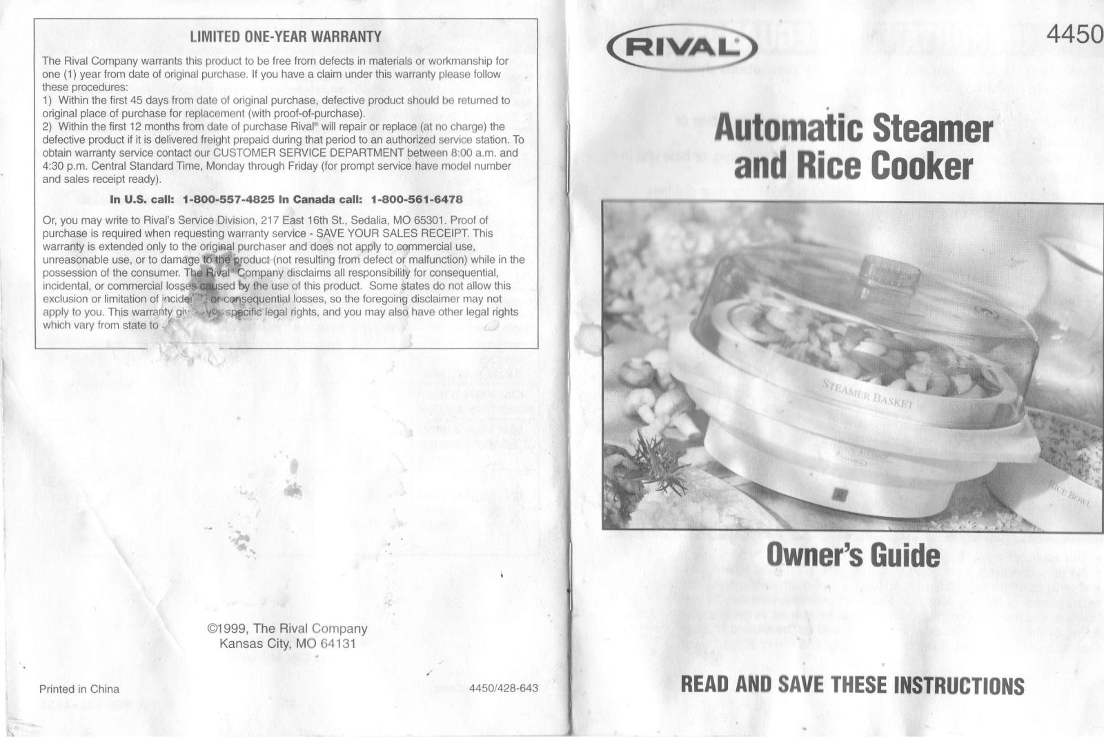Rival 4450 User Manual - ManualMachine.com