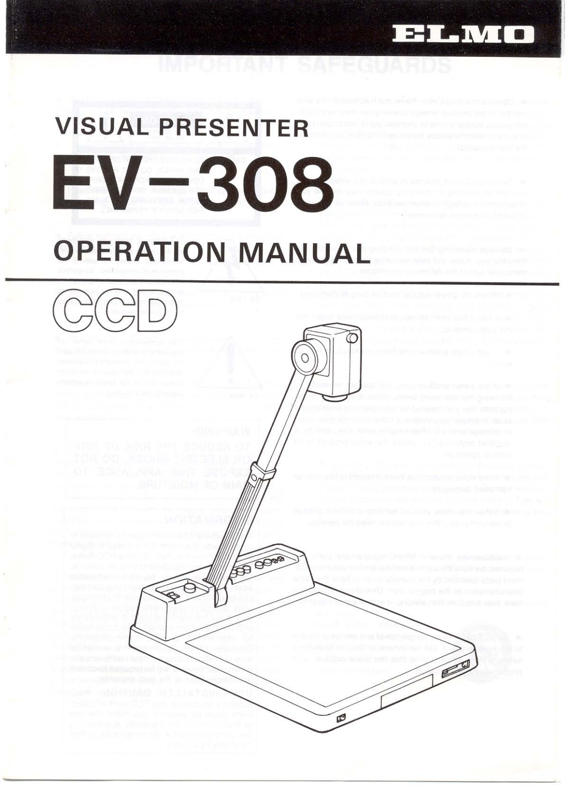 ELMO EV-308 User's Manual