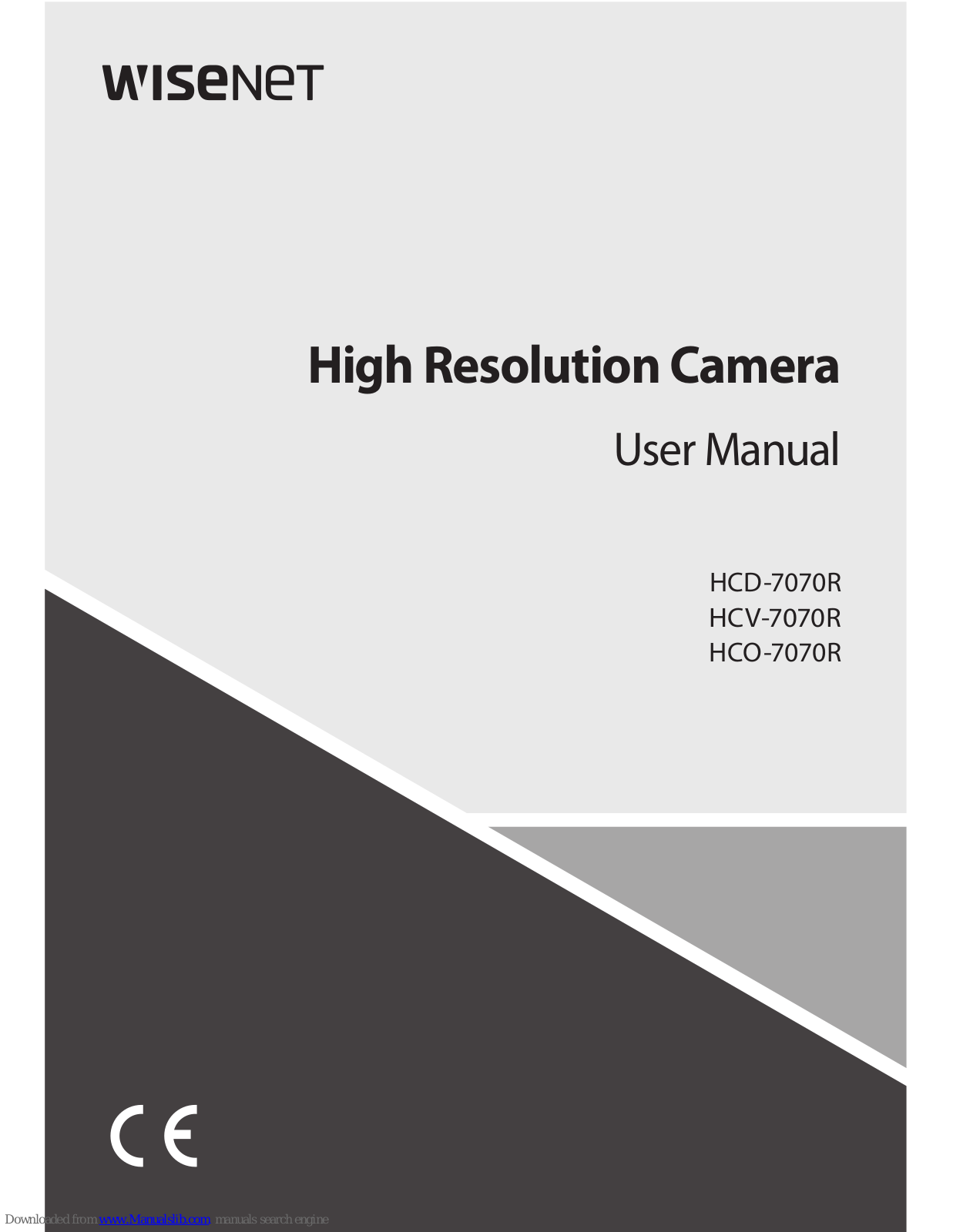 Wisenet HCD-7070R, HCV-7070R, HCO-7070R User Manual