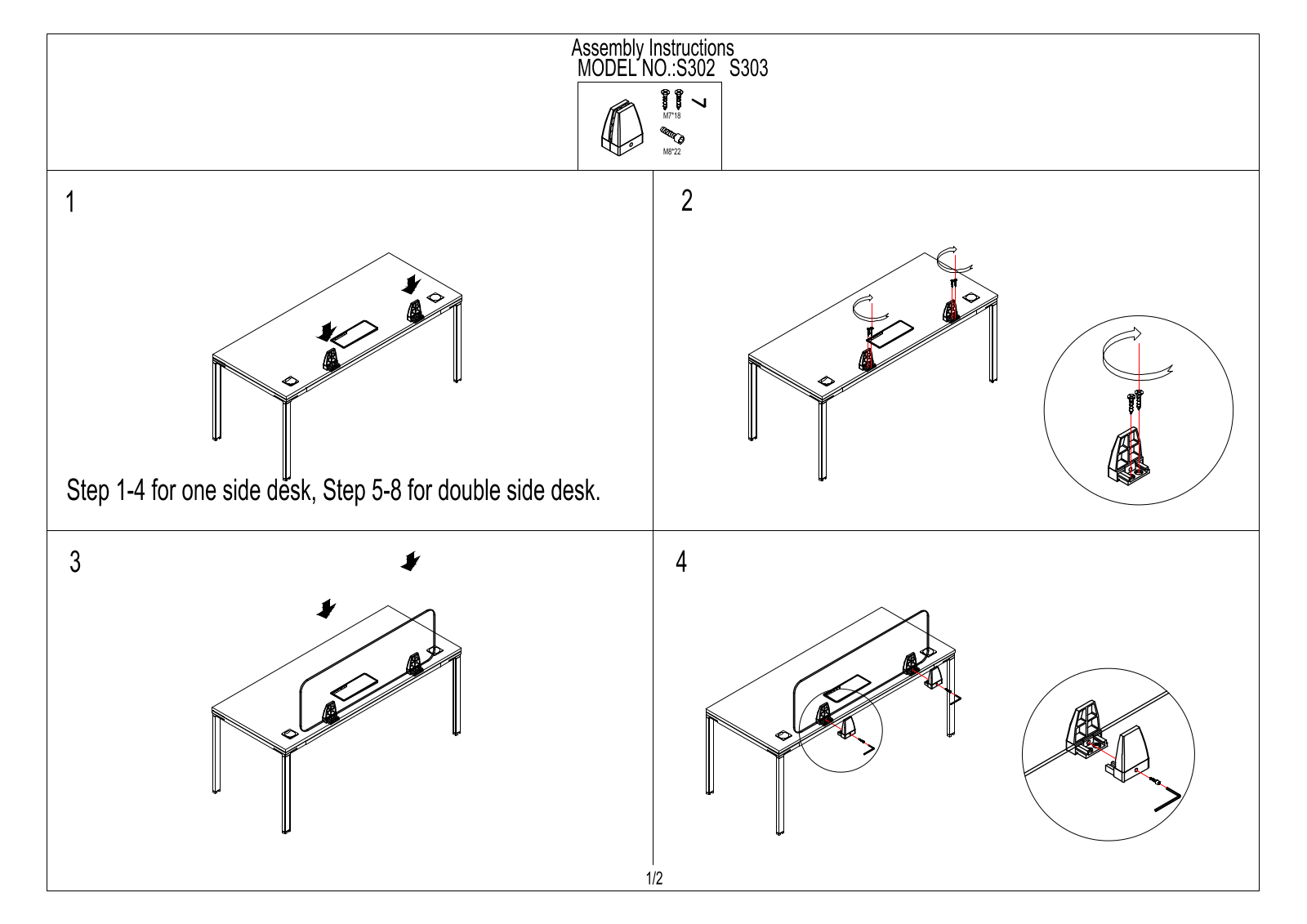 Boss S303, S302 Assembly Guide