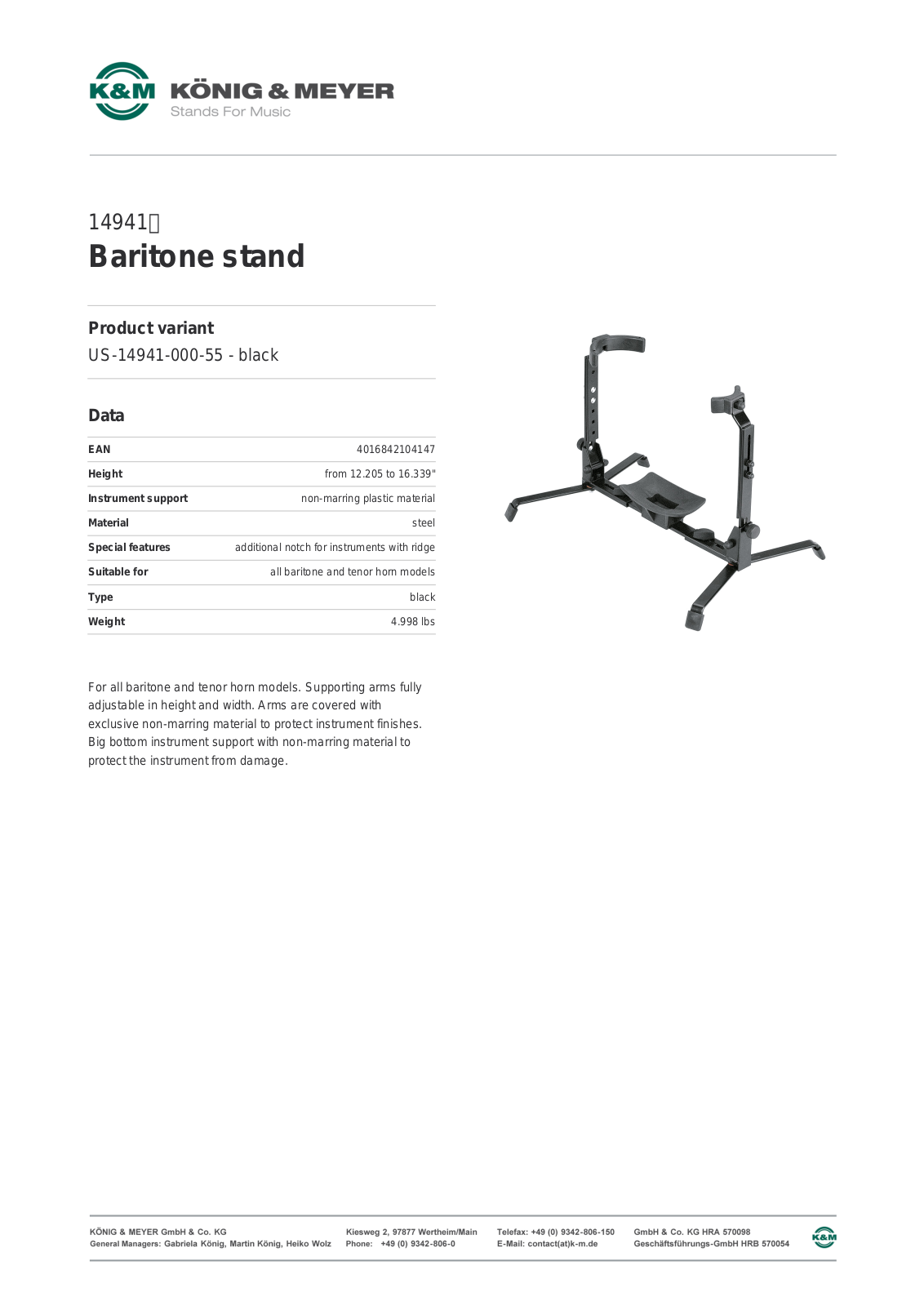 K&M 14941 Data Sheet