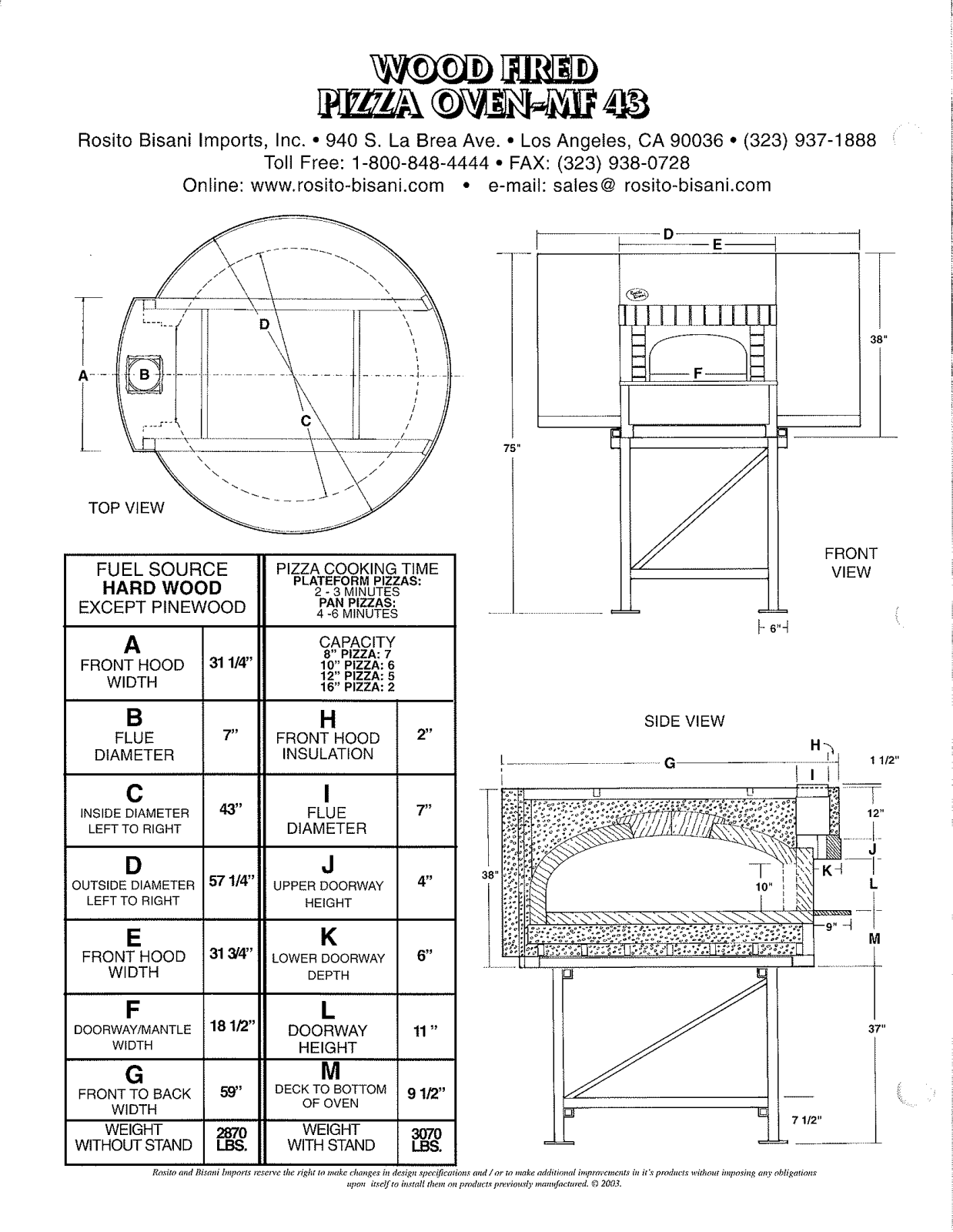 Rosito Basani MF 43 User Manual