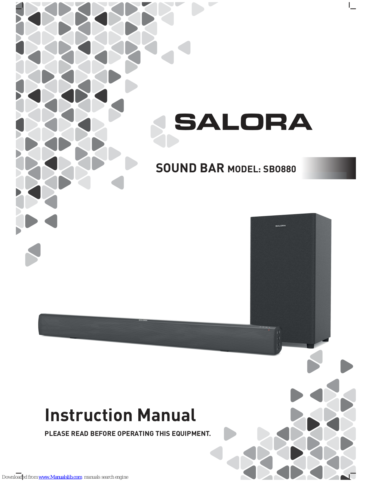 Salora SBO880 Instruction Manual