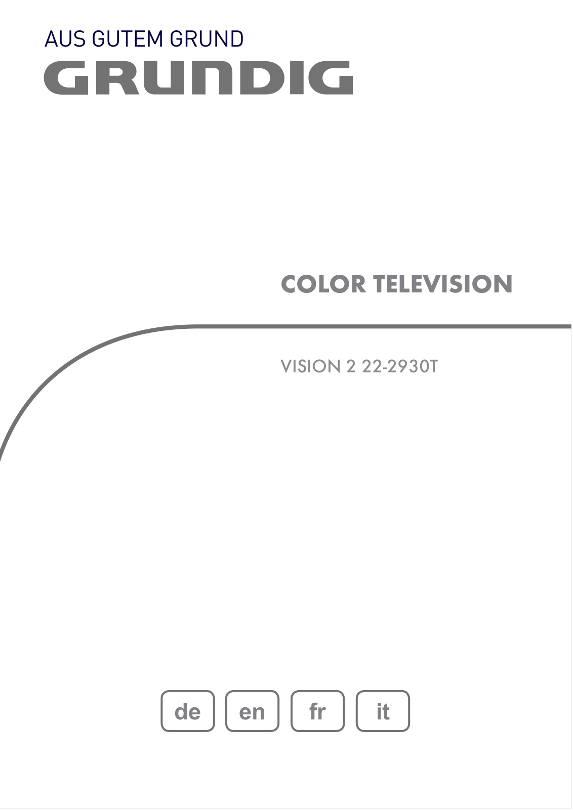 Grundig VISION 2 22-2930T User Guide