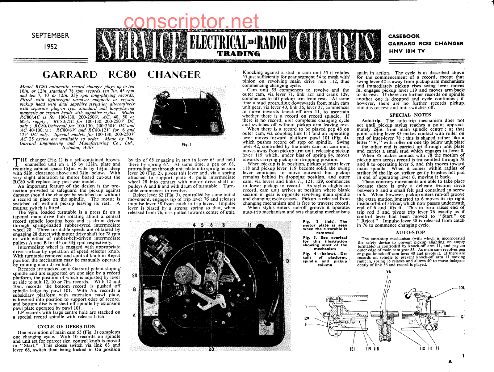 Garrard RC 80 Service manual