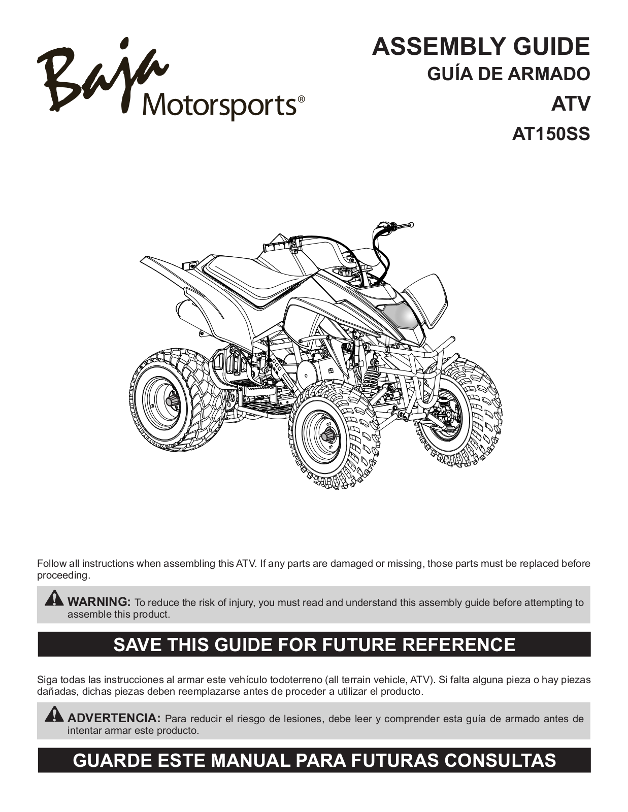 Baja Motorsports AT150SS Assembly Guide