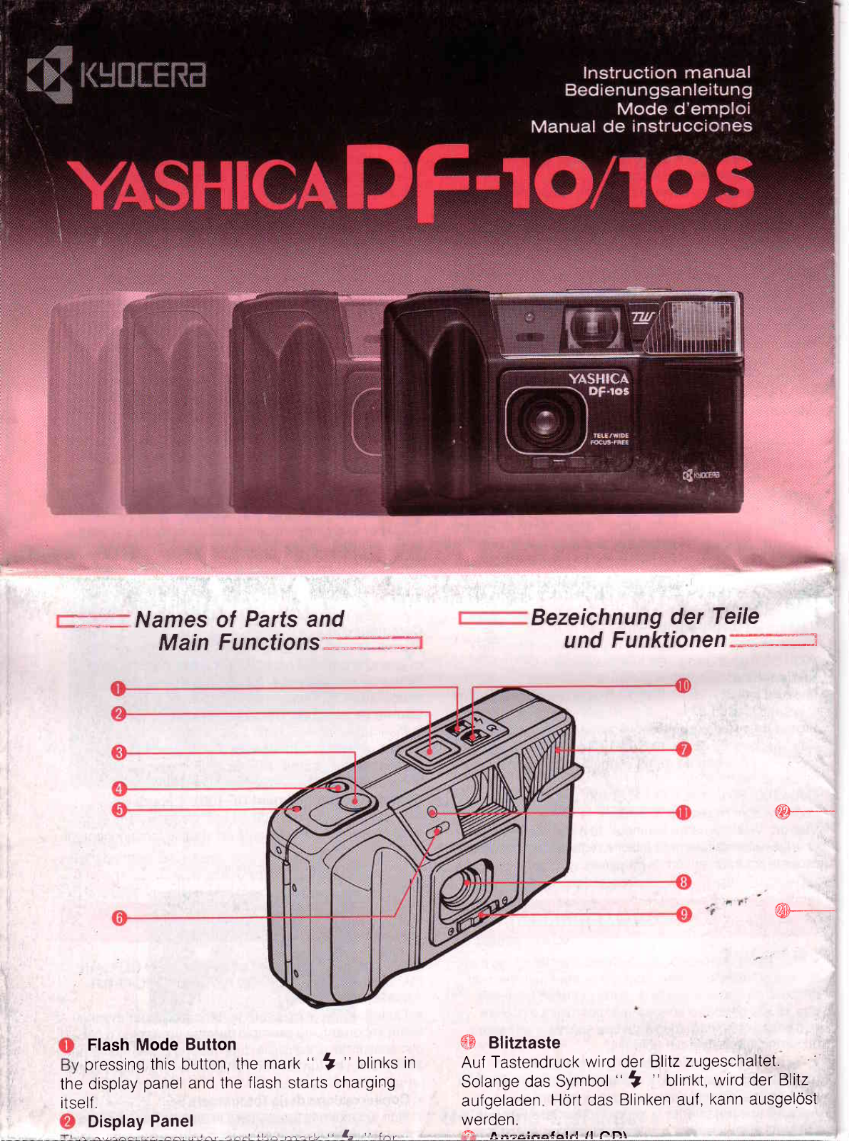 Yashica DF-10 Operation Manual