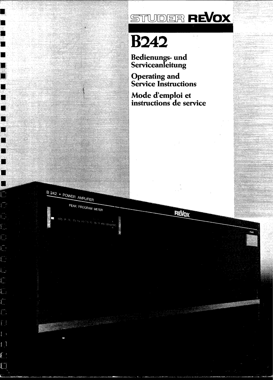 Revox B-242 Service manual