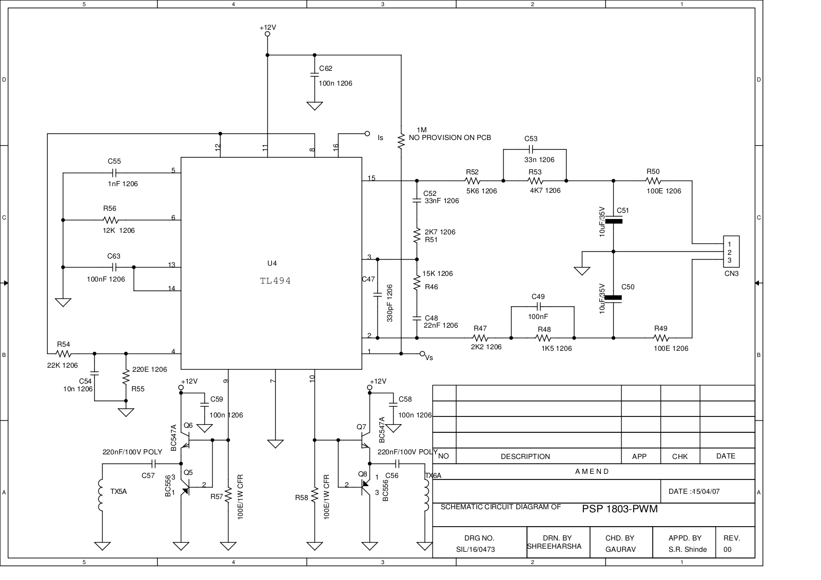 VOLTCRAFT PSP 1803-PWM CIRCUIT Diagram