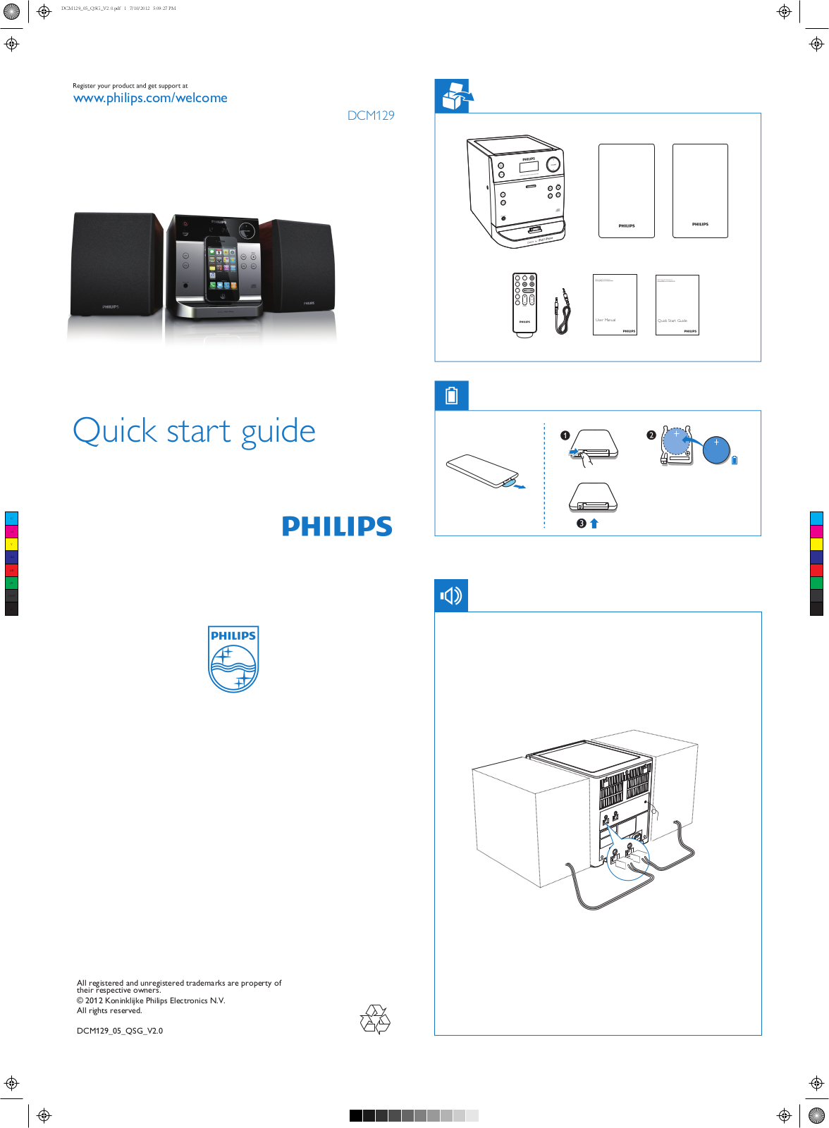 Philips DCM129 User manual