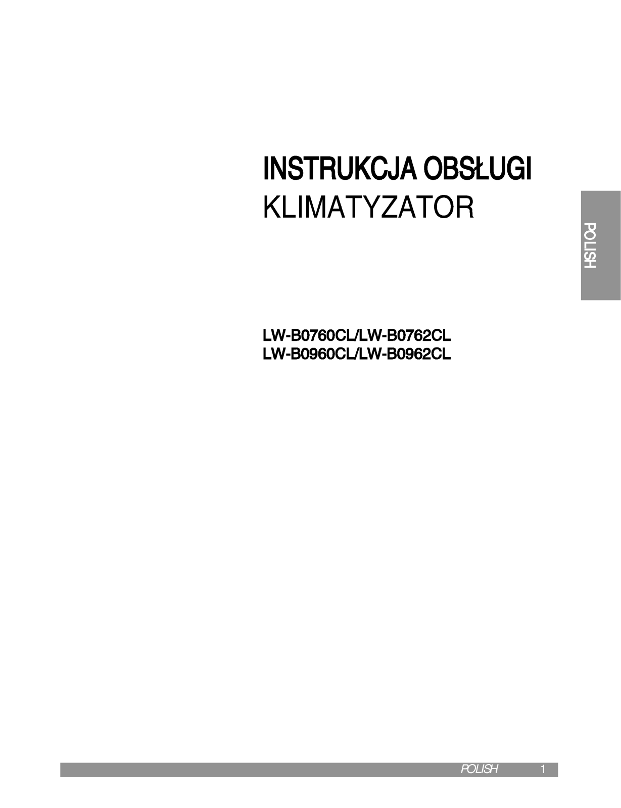 Lg LW-B0760CL, LW-B0762CL, LW-B0960CL, LW-B0962CL user Manual