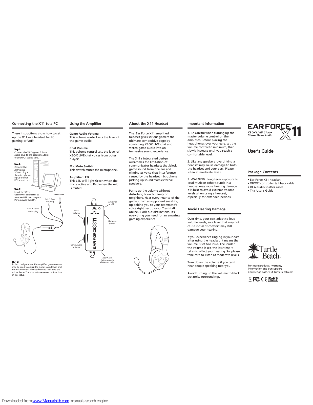 Turtle Beach Ear Force X11 User Manual