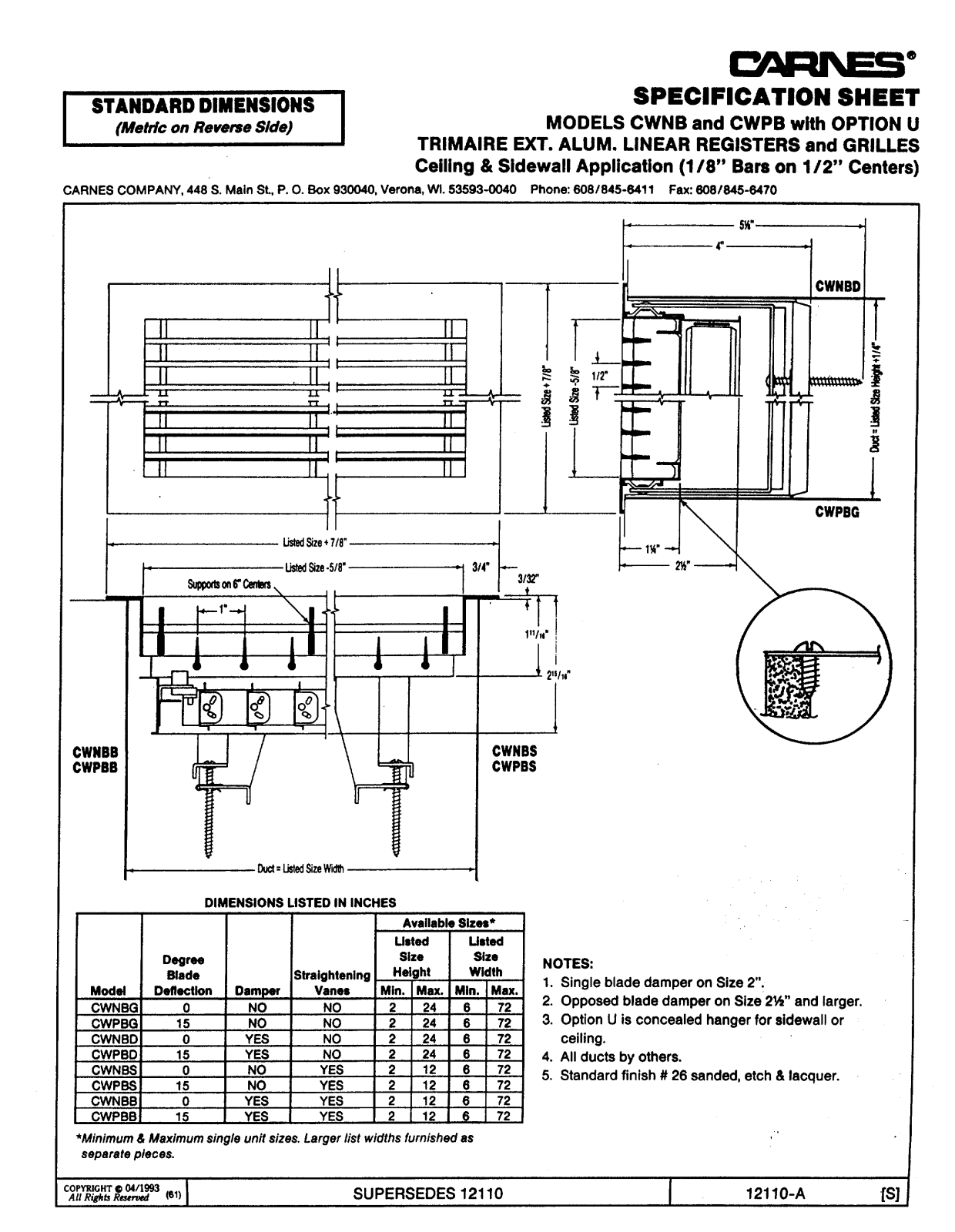 Carnes CWNBB User Manual - ManualMachine.com