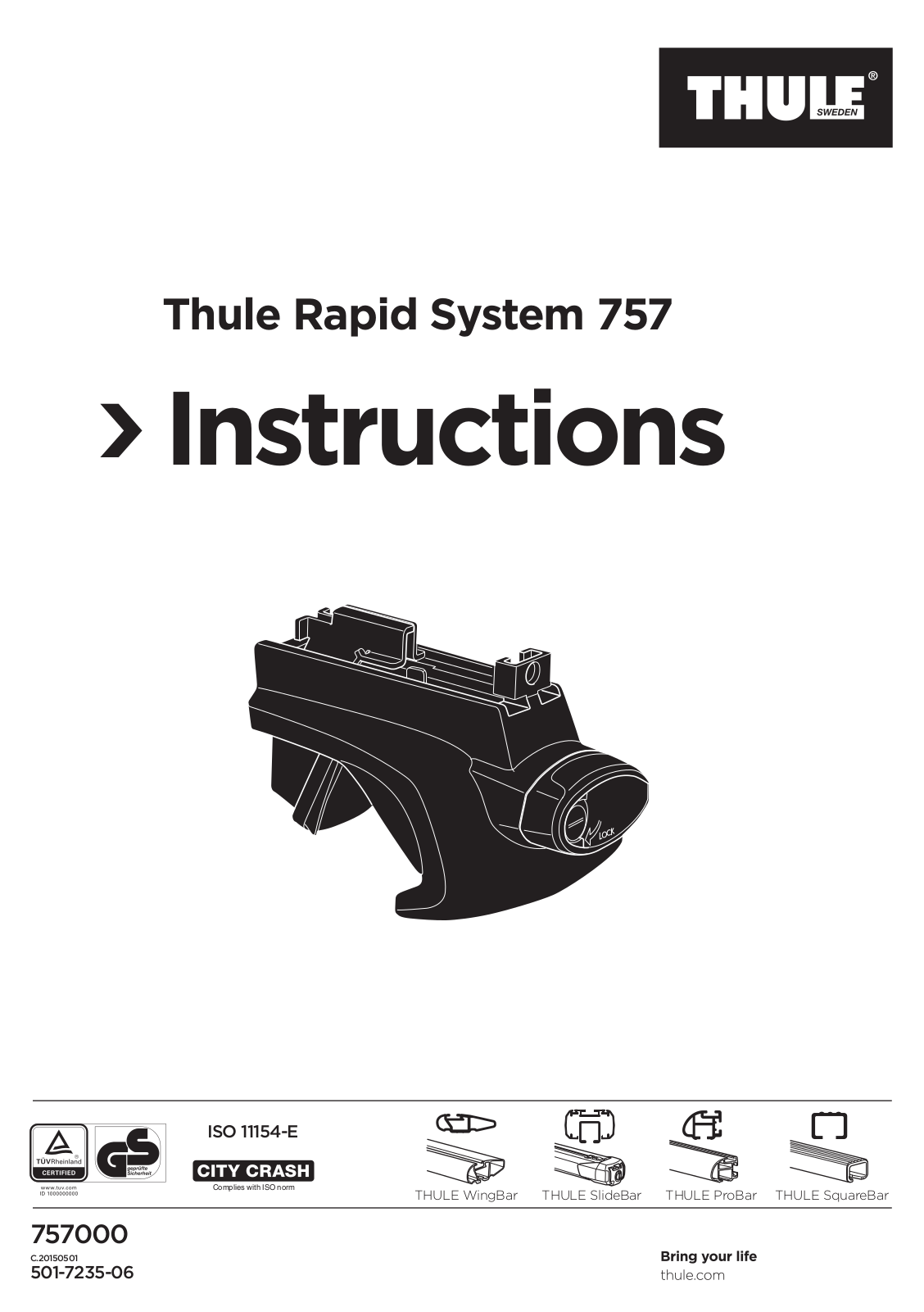 Thule Rapid System 757 User guide