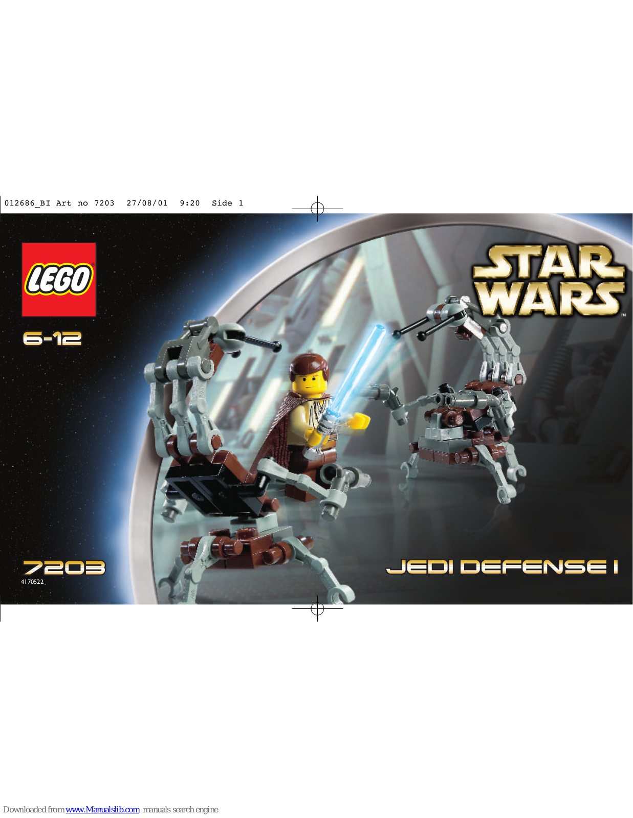 LEGO STAR WARS 7203, JEDI DEFENSE I Building Instructions