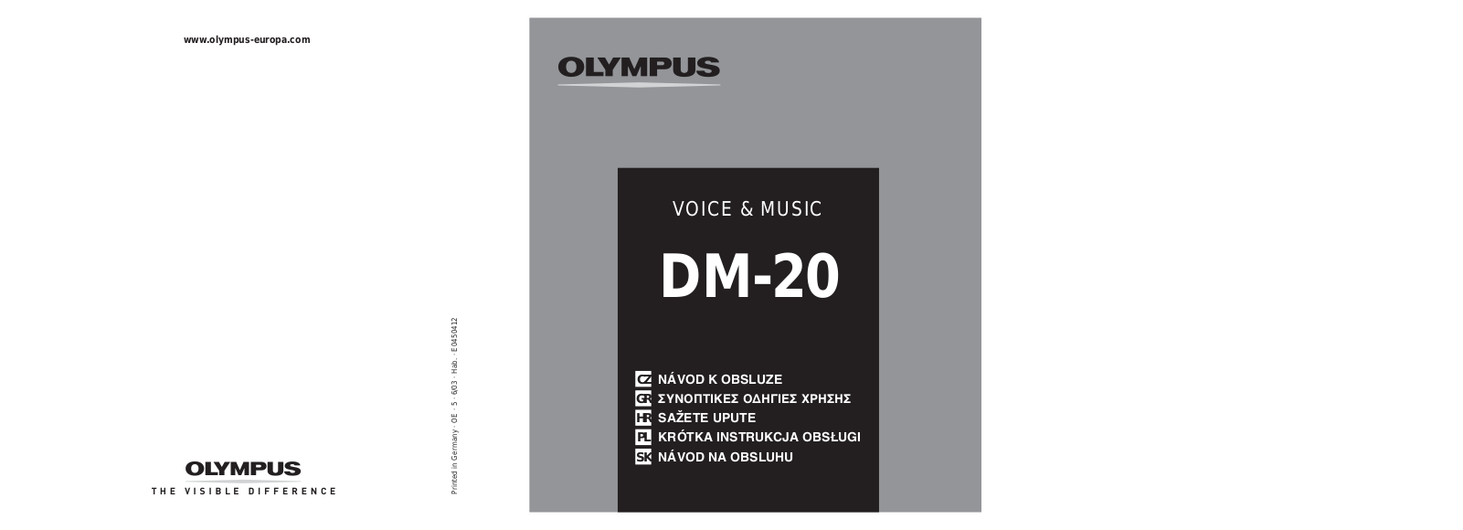 Olympus DM-20 User Manual