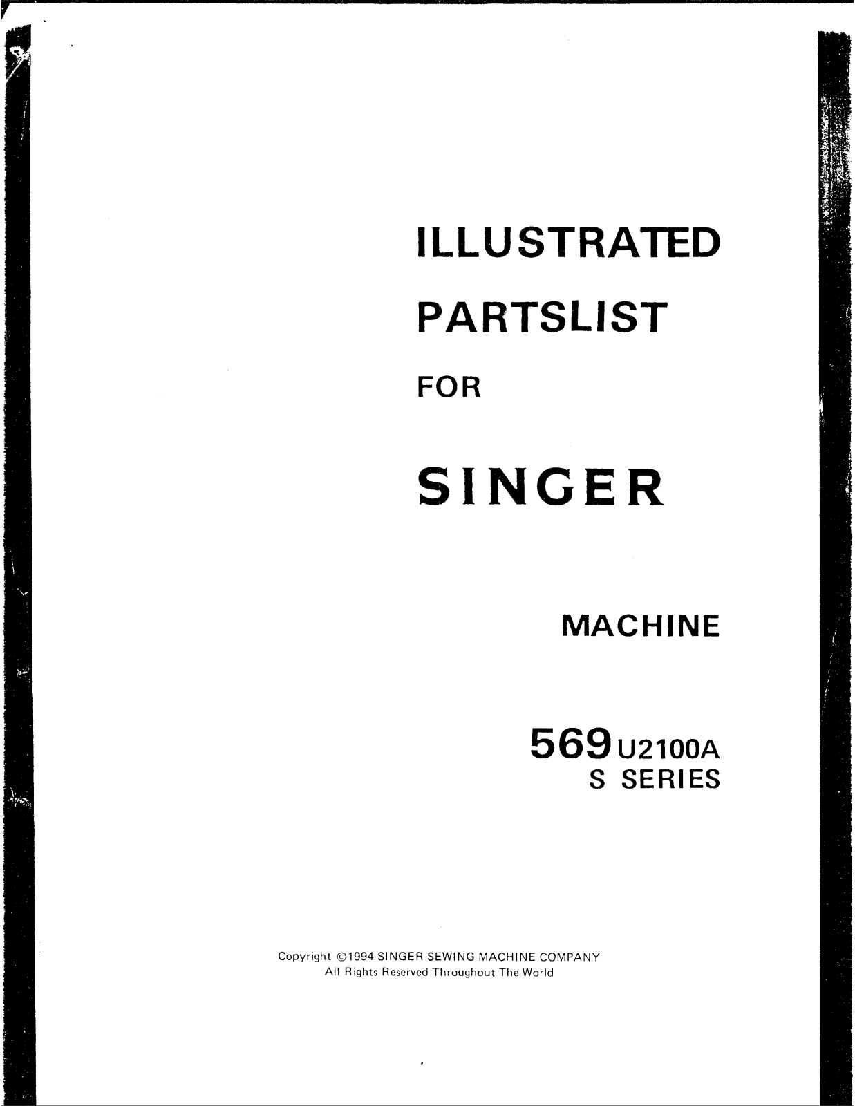 Singer 569U2100A User Manual