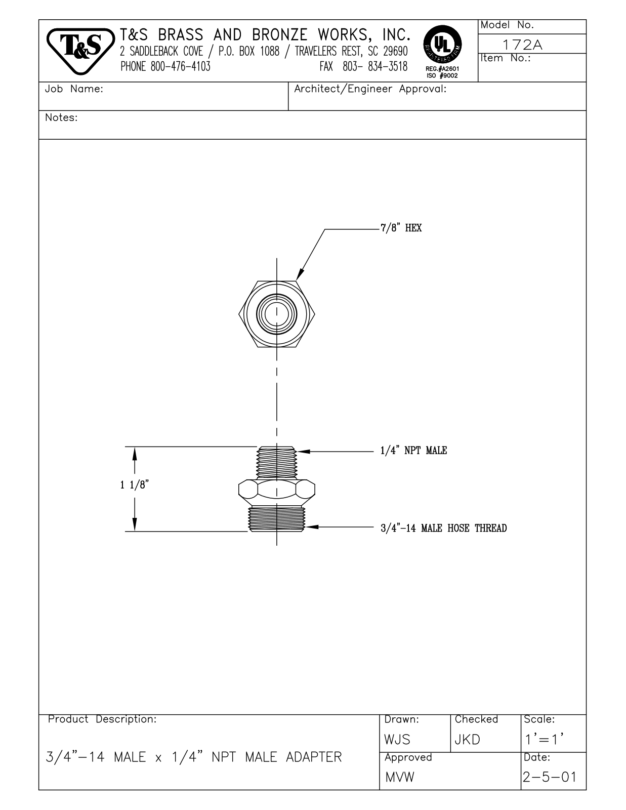 T&S Brass 172A User Manual - ManualMachine.com