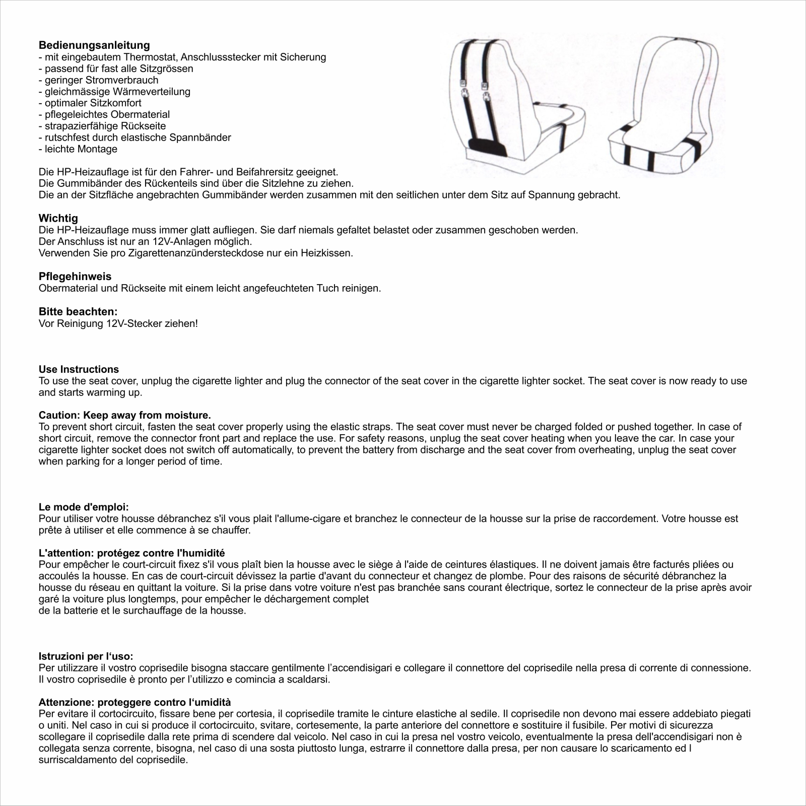 HP Autozubehör 19175 User guide