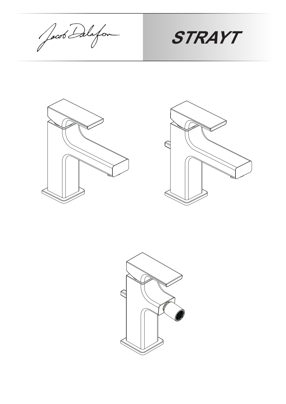 Jacob Delafon STRAYT E8777-CP, STRAYT E8776-CP, STRAYT E8919-CP User guide