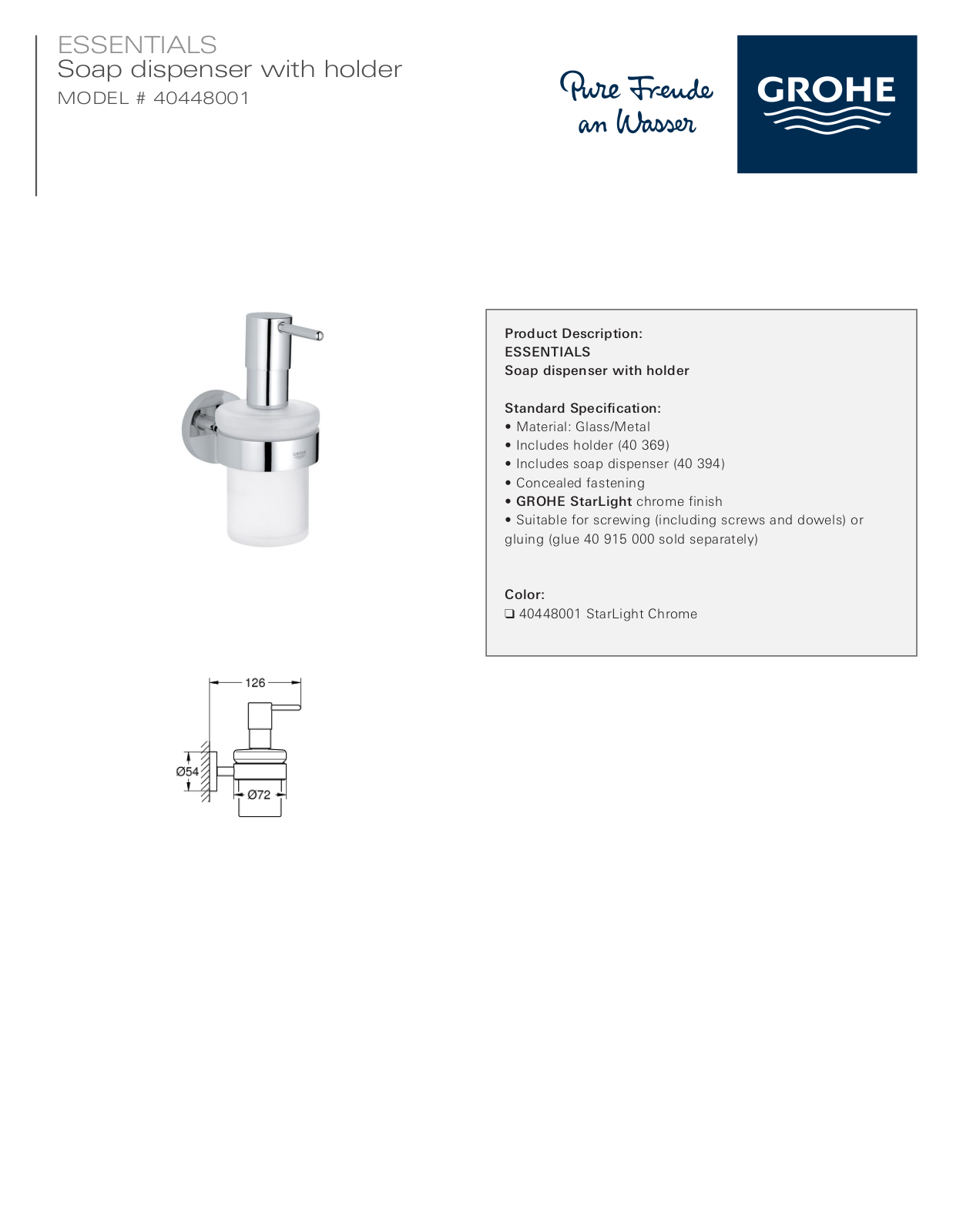 GROHE GRH5384 Specifications - ManualMachine.com