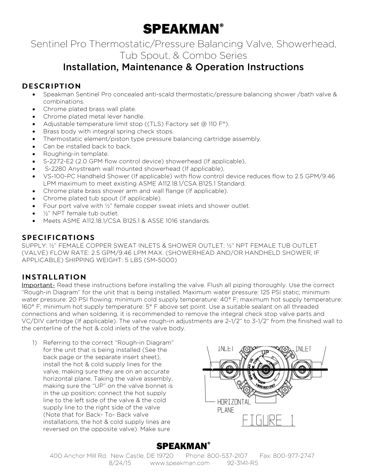 Speakman SPK3020 Installation & Assembly - ManualMachine.com
