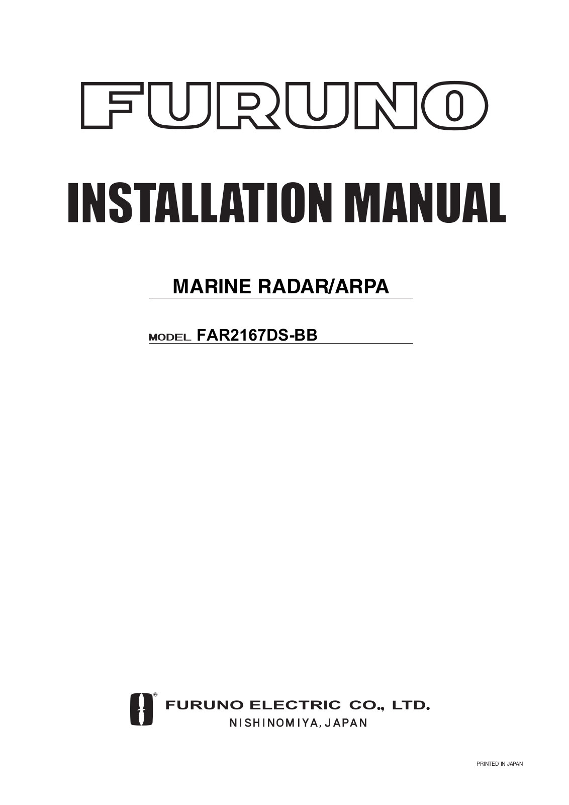 Furuno FAR-2167DS-BB User Manual