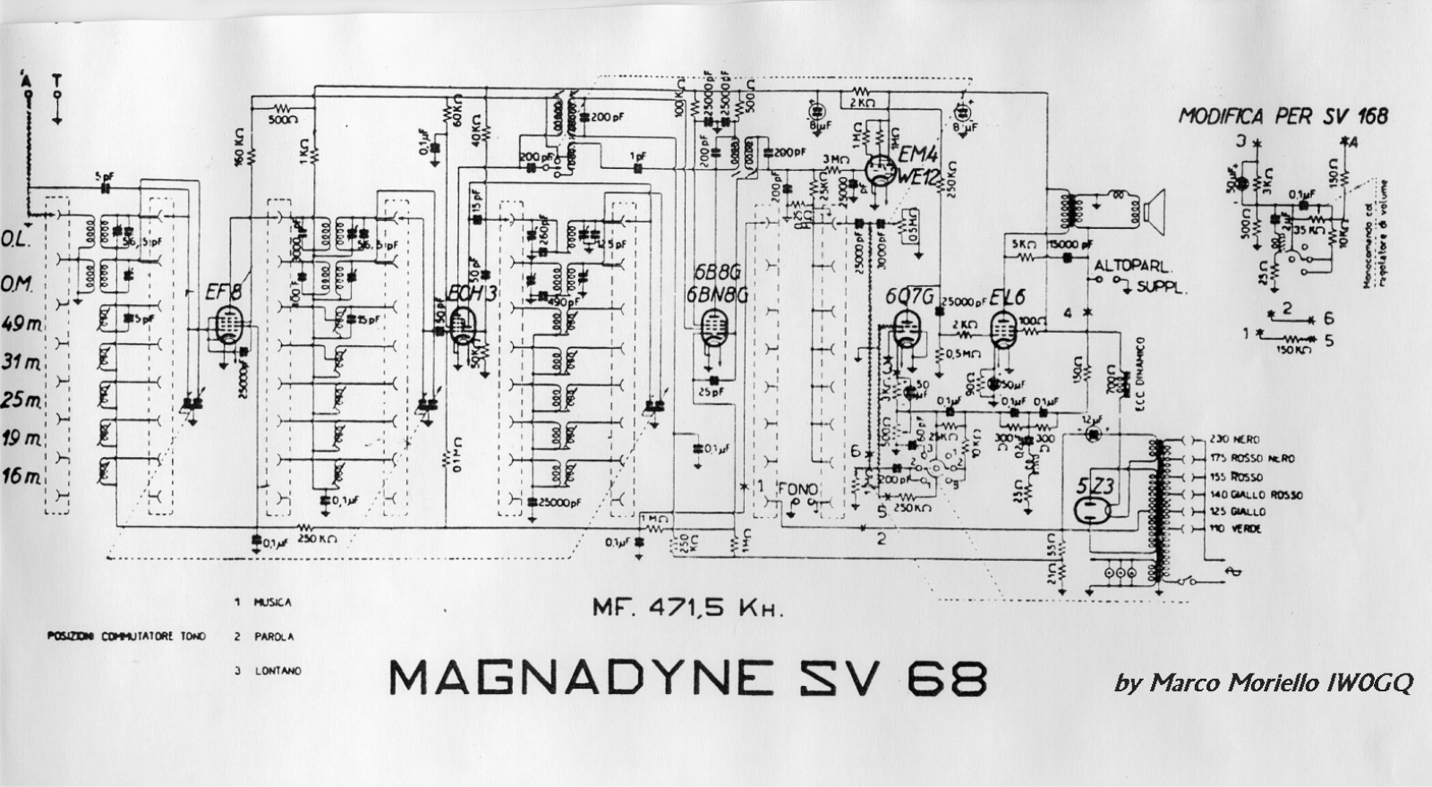 Magnadyne SV 68 Schematic