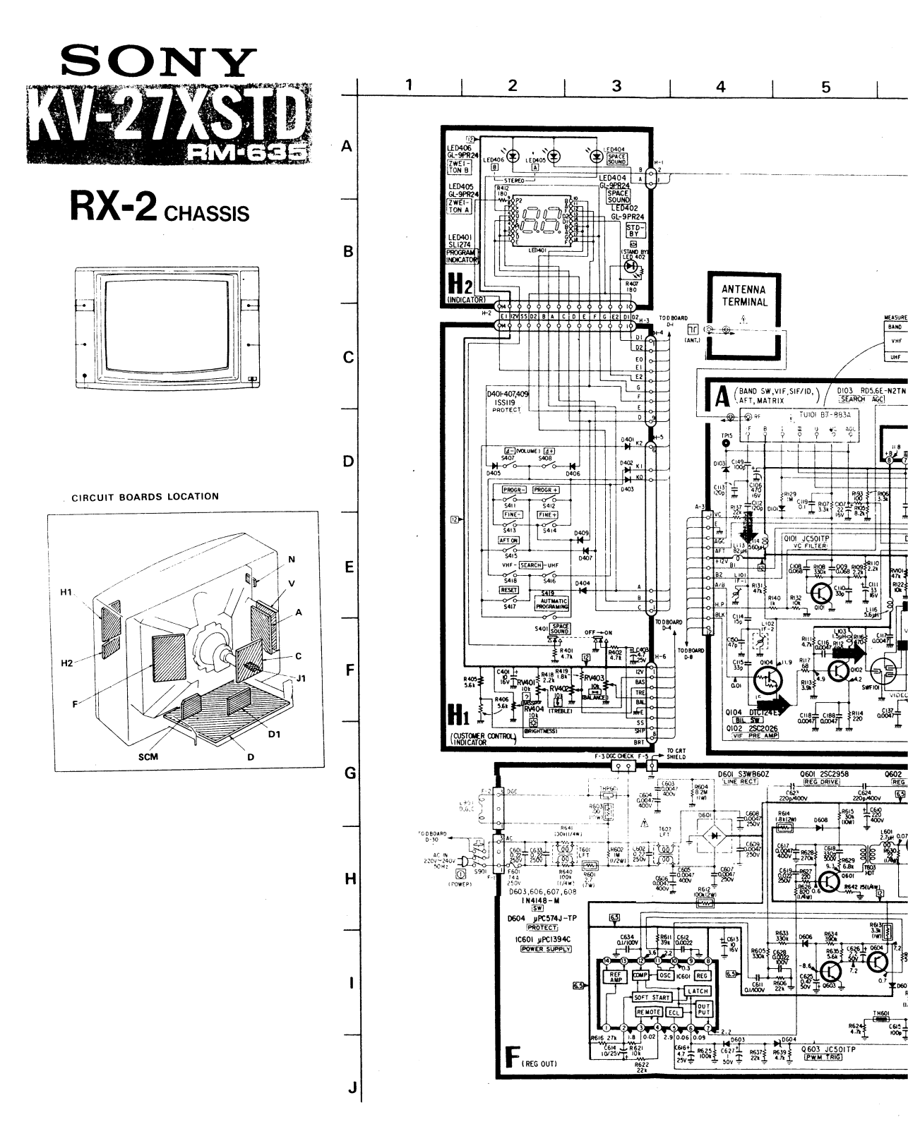 Sony KV27XSTD Schematic